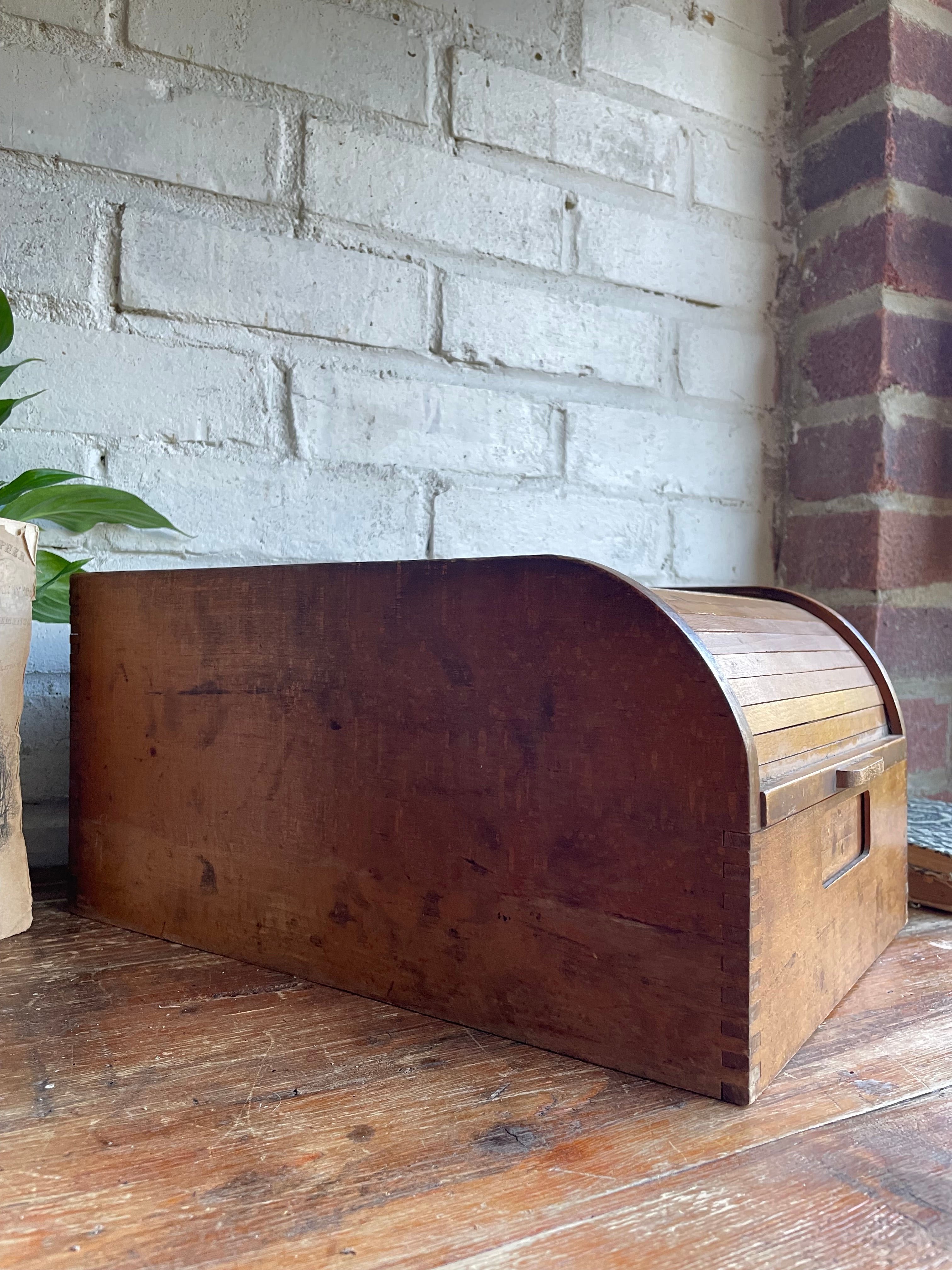 1930s Tambour Desktop Filing Drawer