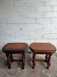 19th Century Small Oak Bobbin Stools