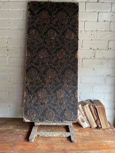 Timeworn Interior Decorators Sample Panel with Victorian Lincrusta Wallcovering