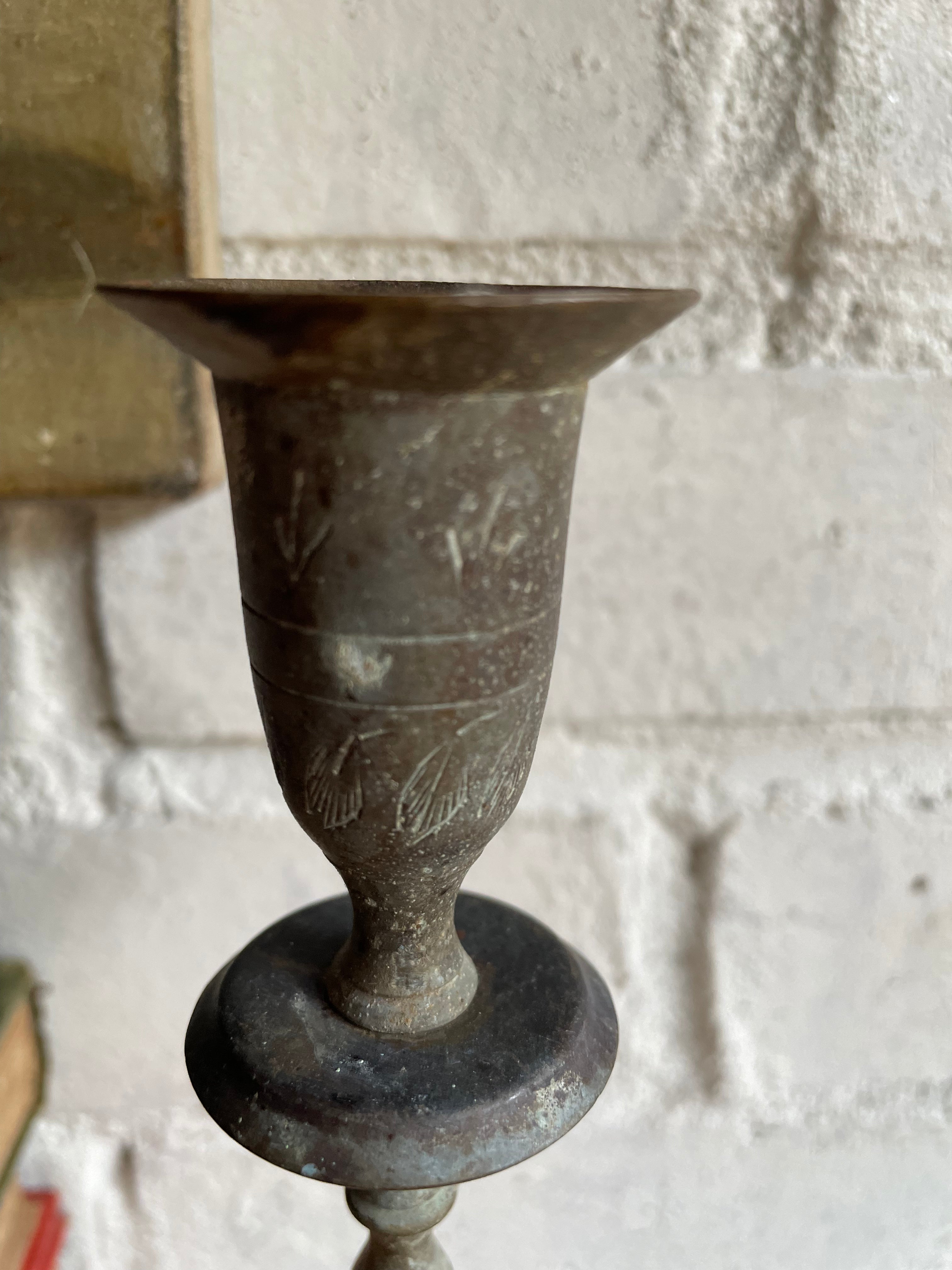 Rustic Iron Candlestick