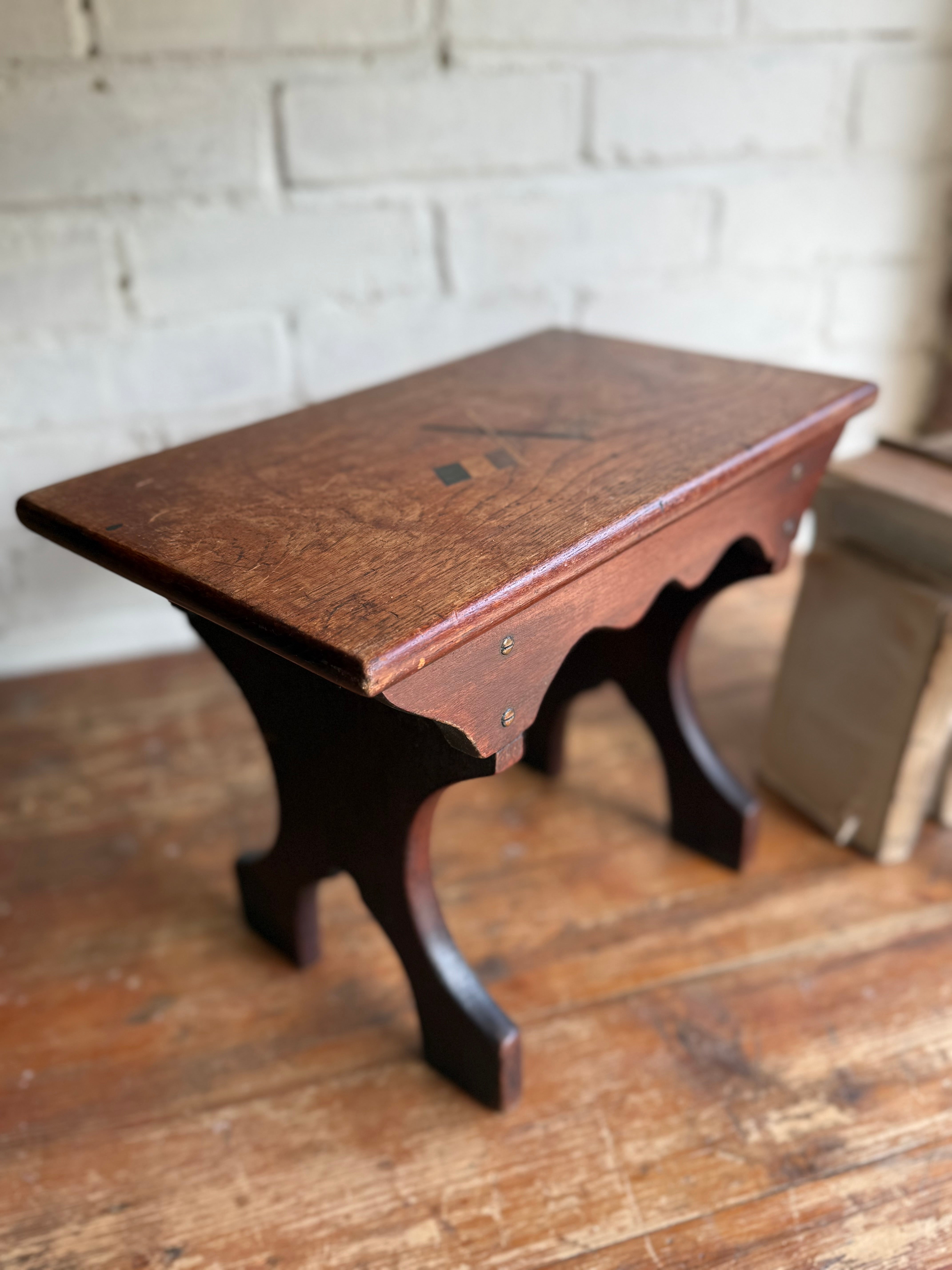 WW1 Naval Stool with Union Jack & French Flag Inlay