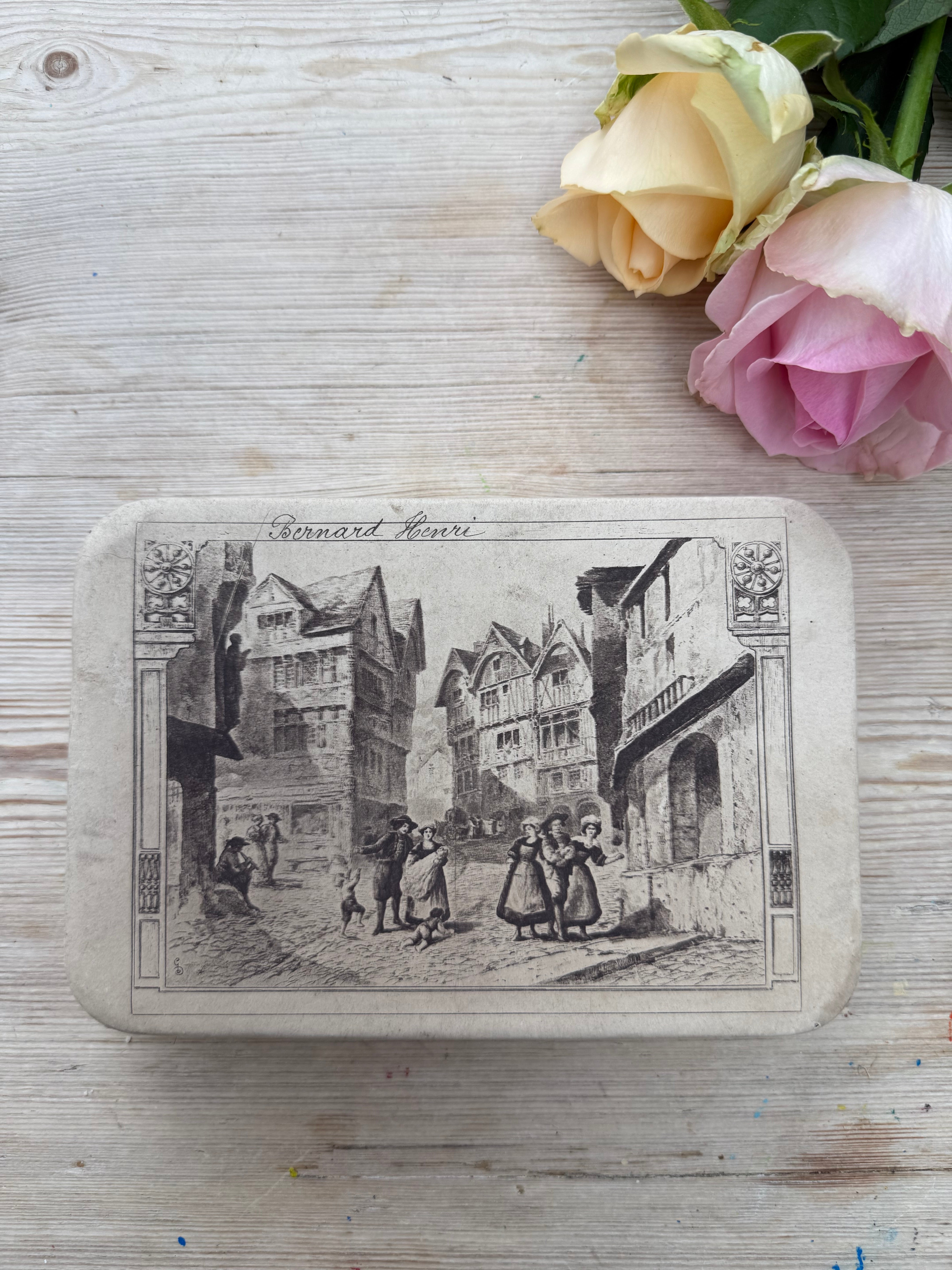 Antique French Baptism Paper Bonbon/ Chocolate Box circa 1900’s