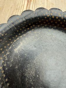 19th Century Scalloped Papier Mache Plate