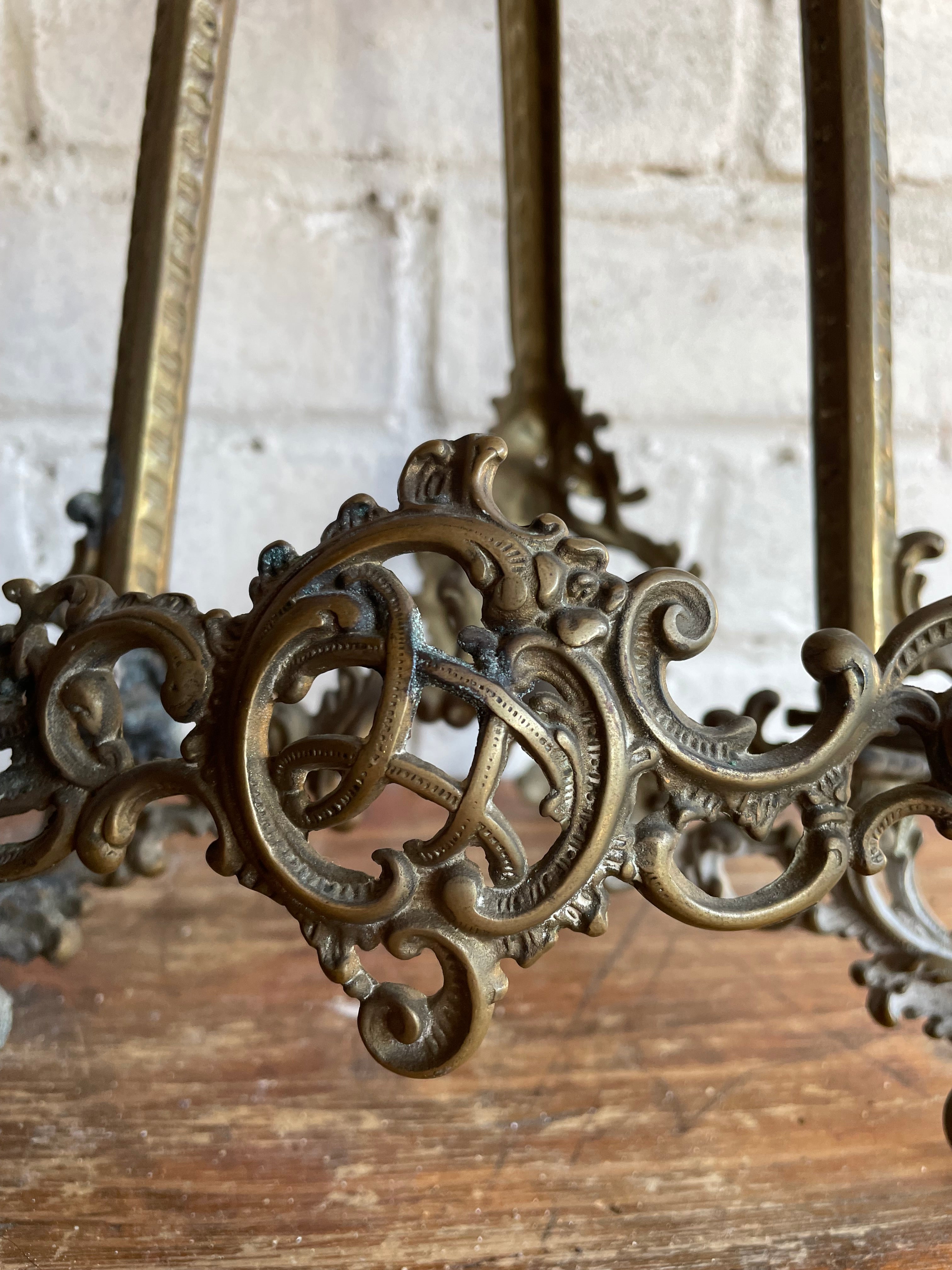 Large Old Gilt Easel
