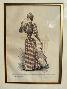 19th Century French Magazine Framed Hand Coloured Illustration - No 16