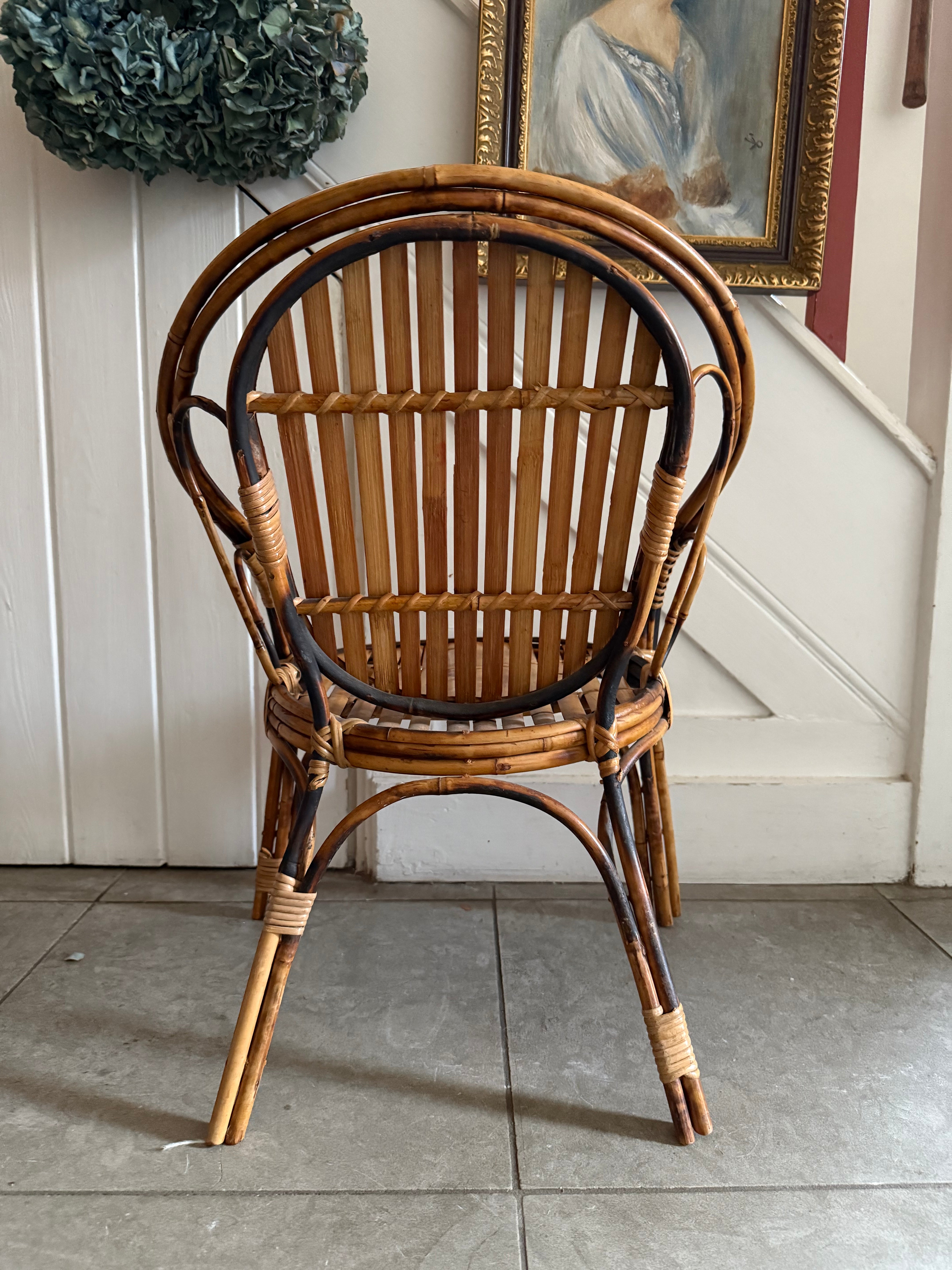 Circa 1890: Small Tiger Bamboo Chair