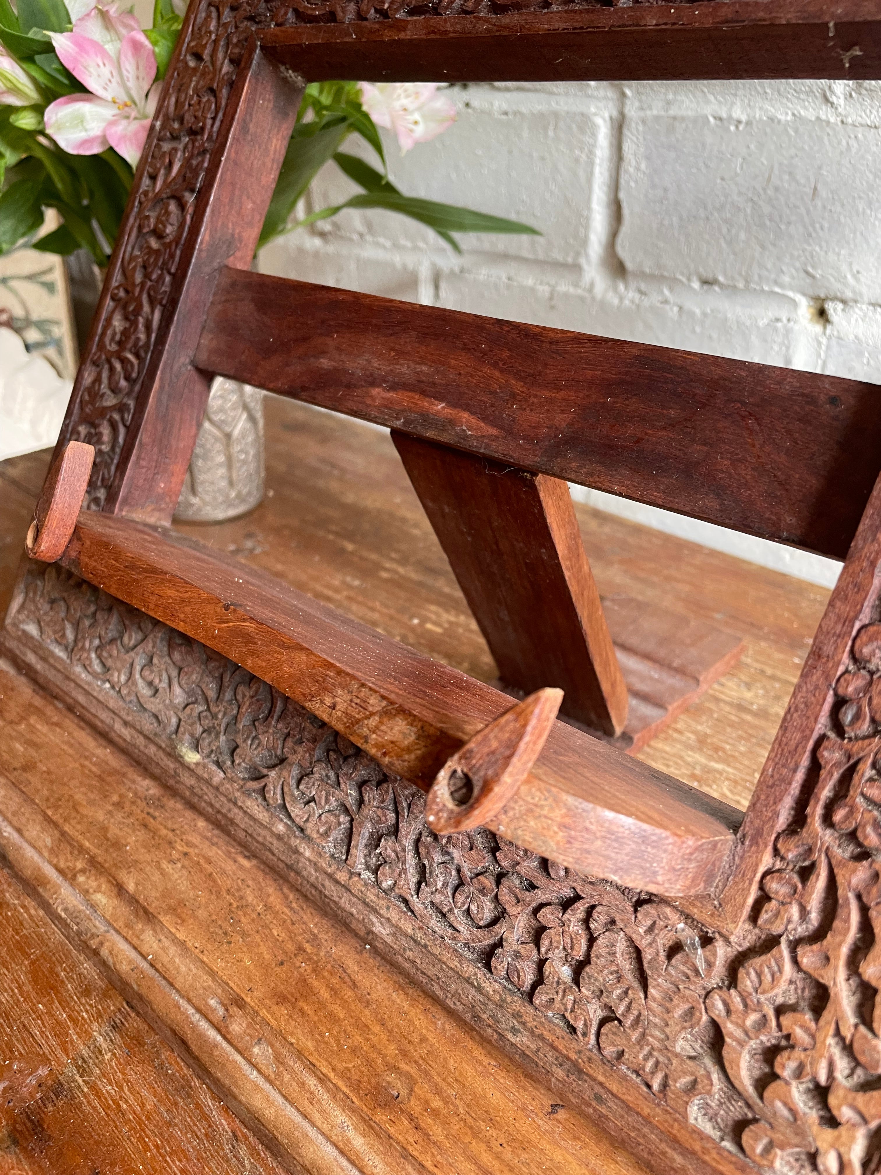 Hand Carved Bookstand/ Easel