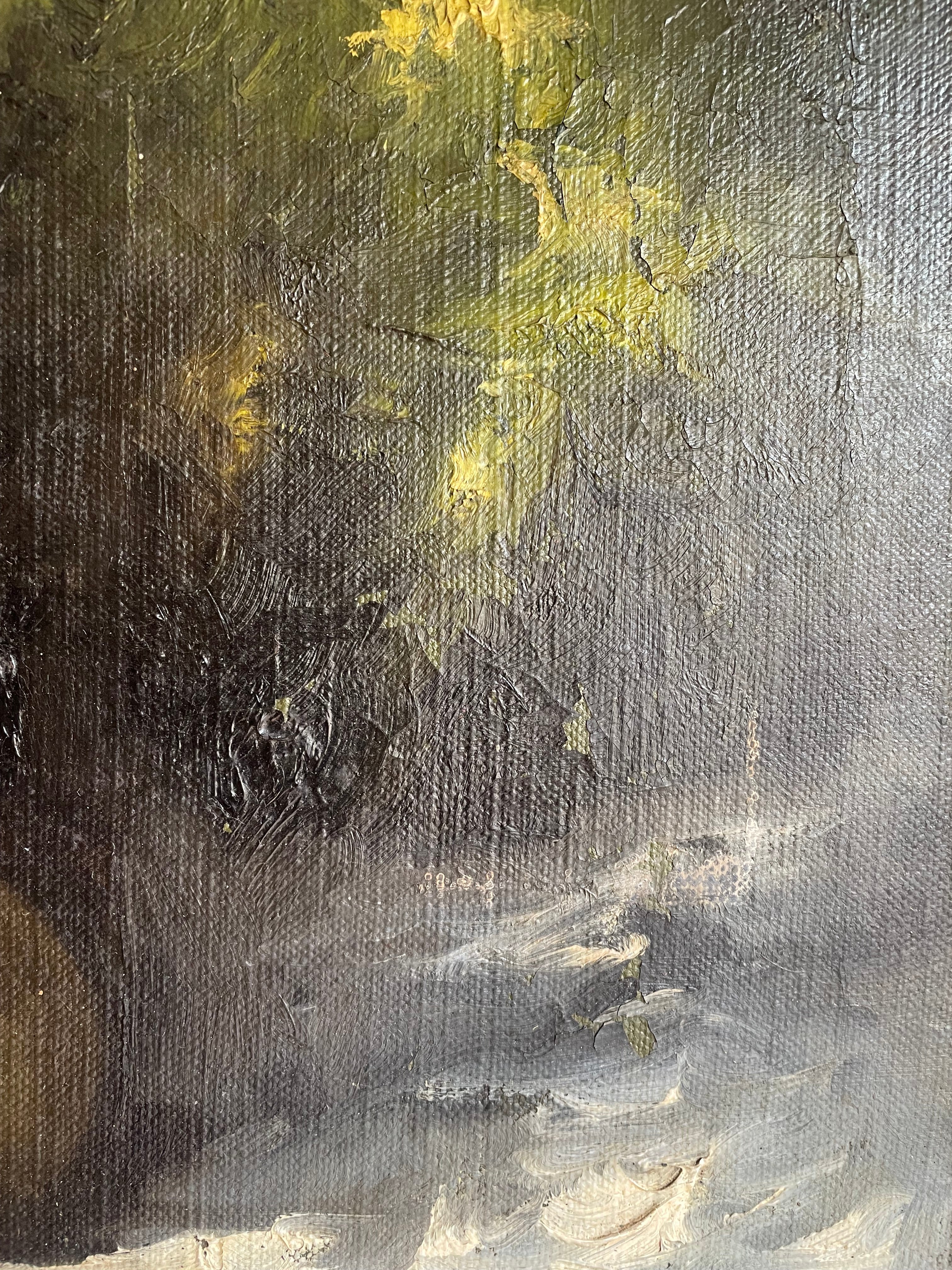 Still-Life with Copper Jug: Vintage Oil on Board