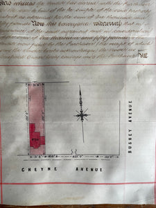 1928 Handwritten and Wax Sealed Conveyance Document. Was £22 now £14.30 at checkout