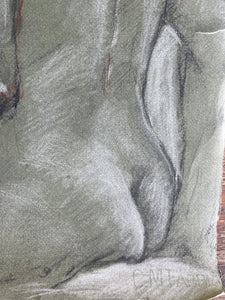 Charcoal Portrait on Paper by Dennis Gilbert