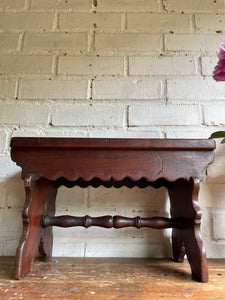 19th Century Oak Scalloped Stool