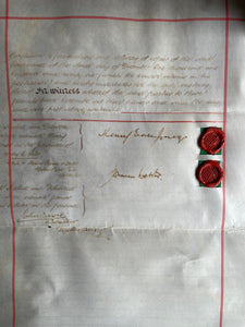 1928 Handwritten and Wax Sealed Conveyance Document. Was £22 now £14.30 at checkout
