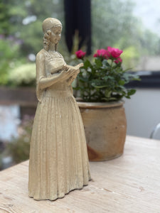 In Prayer: Beautiful Glazed Clay Sculpture