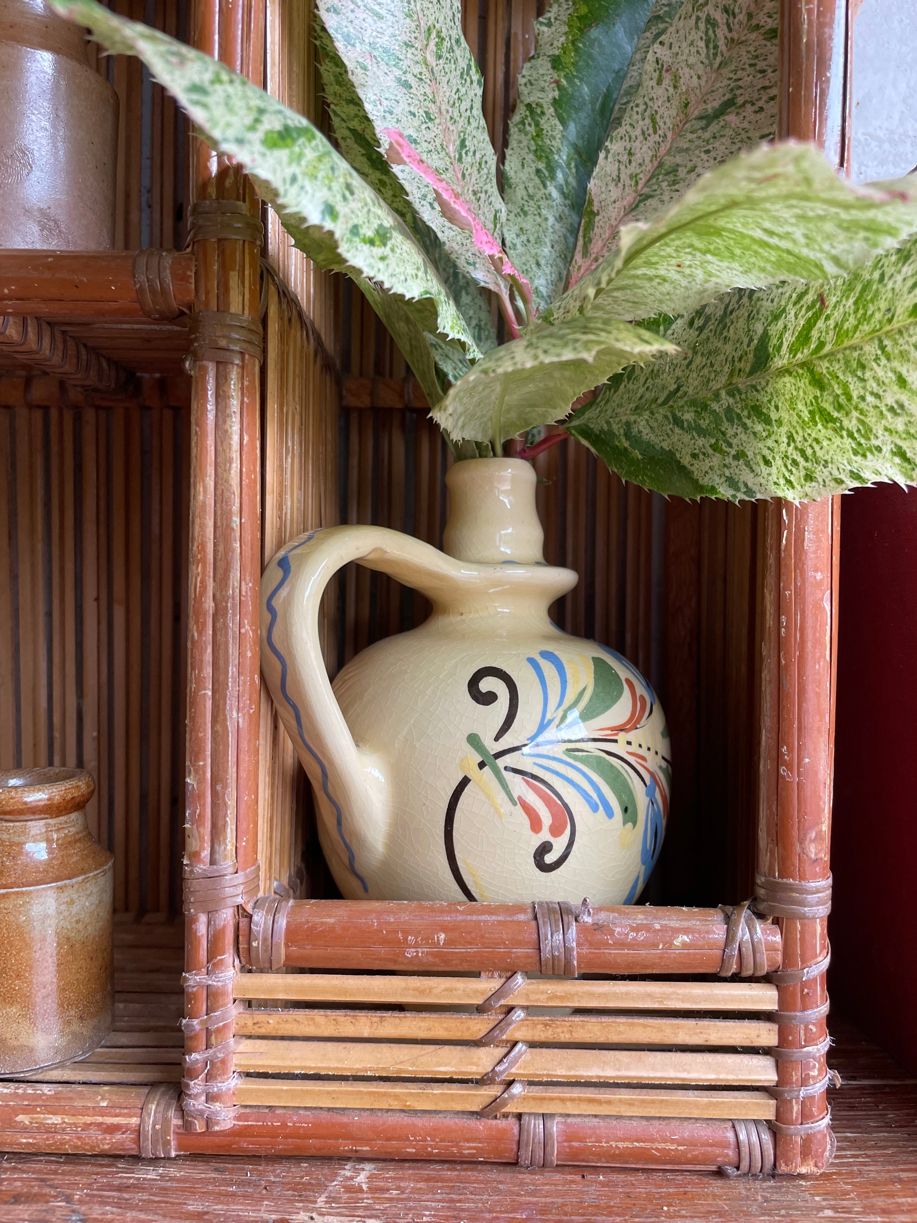 Small Rattan & Bamboo Shelf