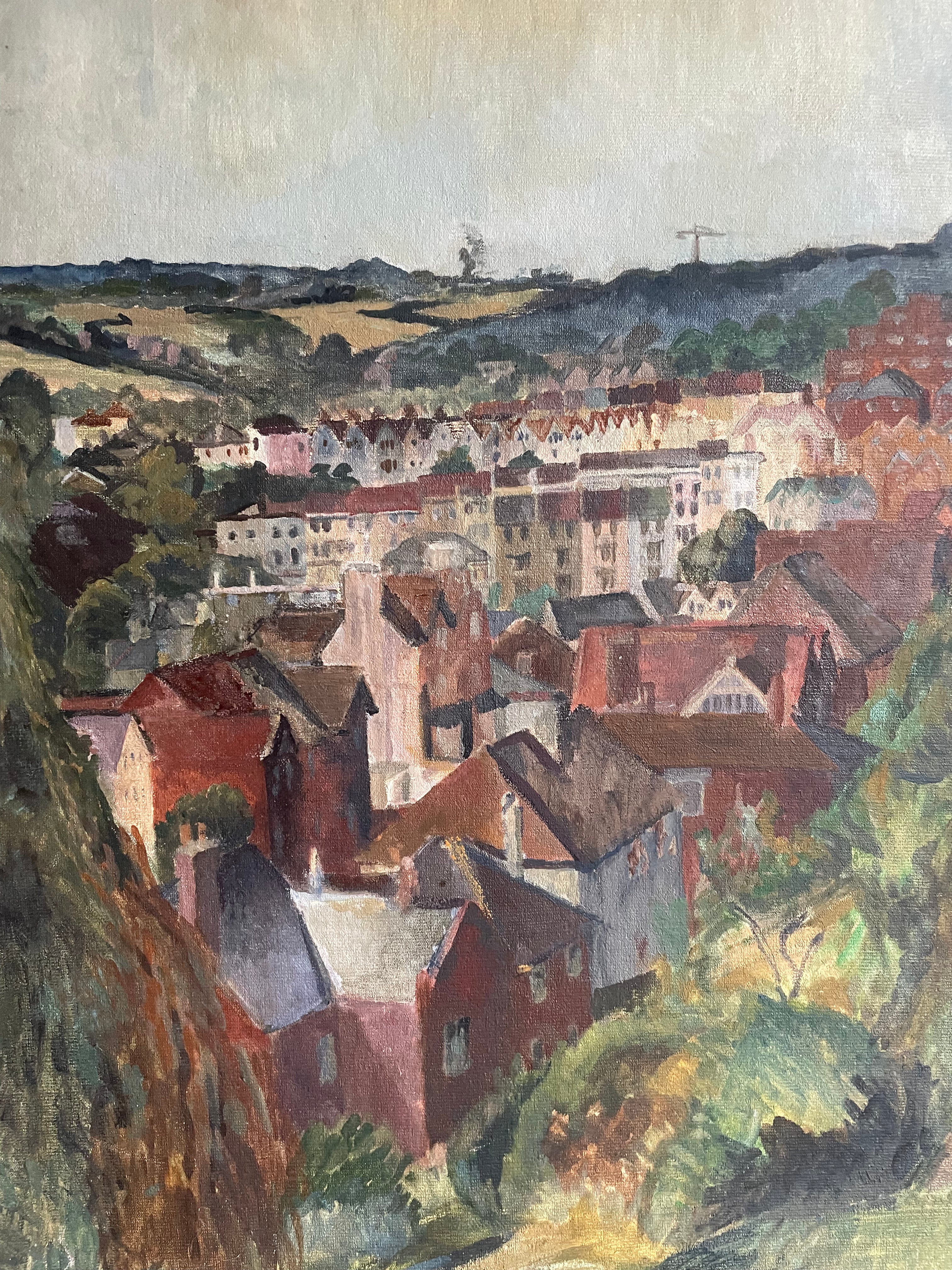 Abstract View of Hastings: Oil on Board
