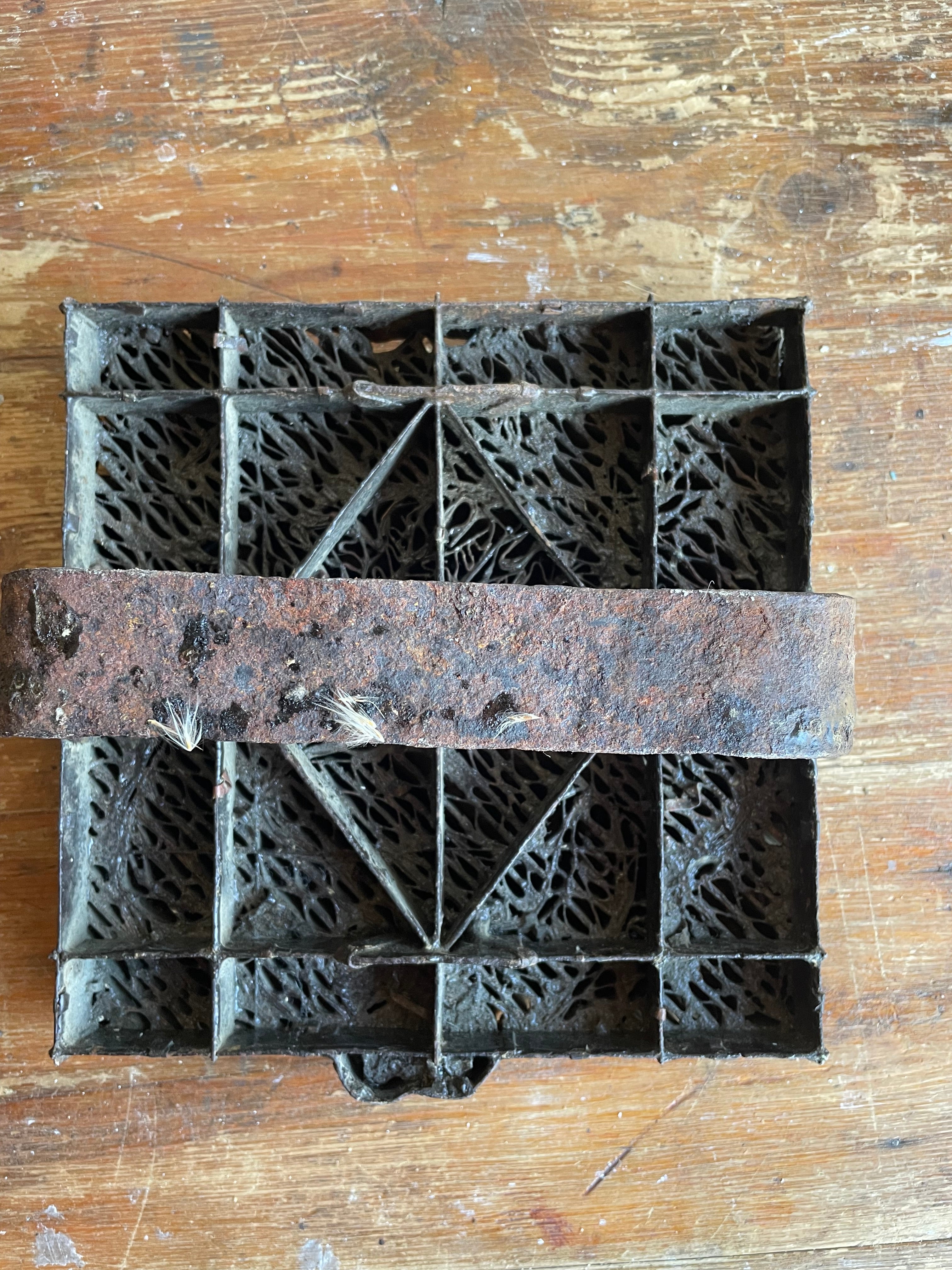 Antique Copper Textile Printing Block