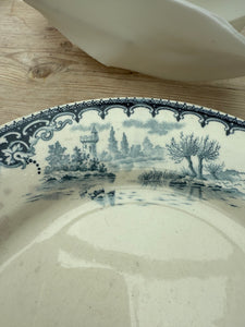 Antique French “Faciences Porcelaines Cristaux” Plate