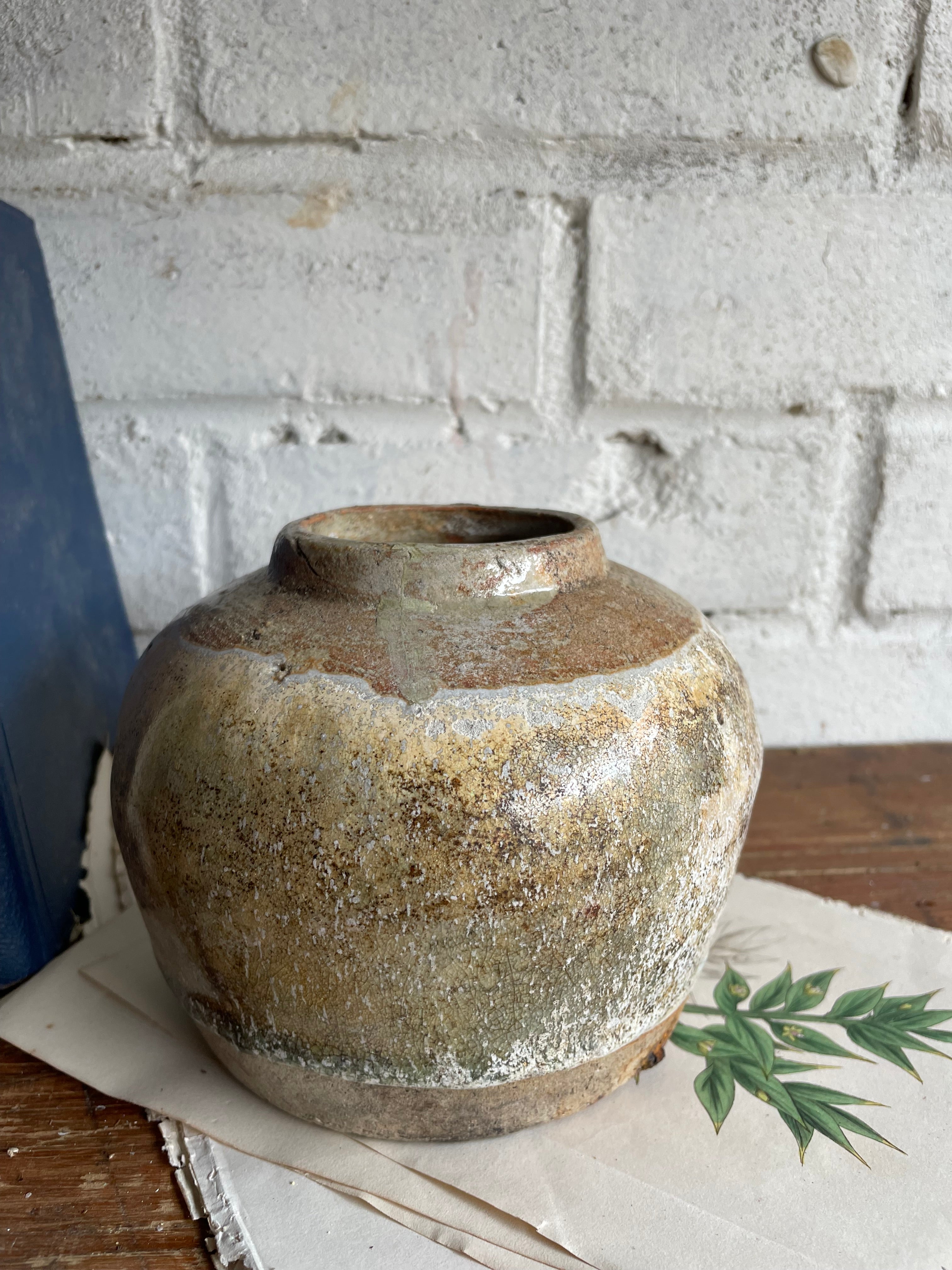 Speckled 19th Century Ginger Jar