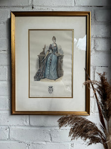 19th Century French Magazine Framed Hand Coloured Illustration - No 11