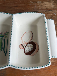 Vintage Poole Pottery Hors d'Oeuvres Dish