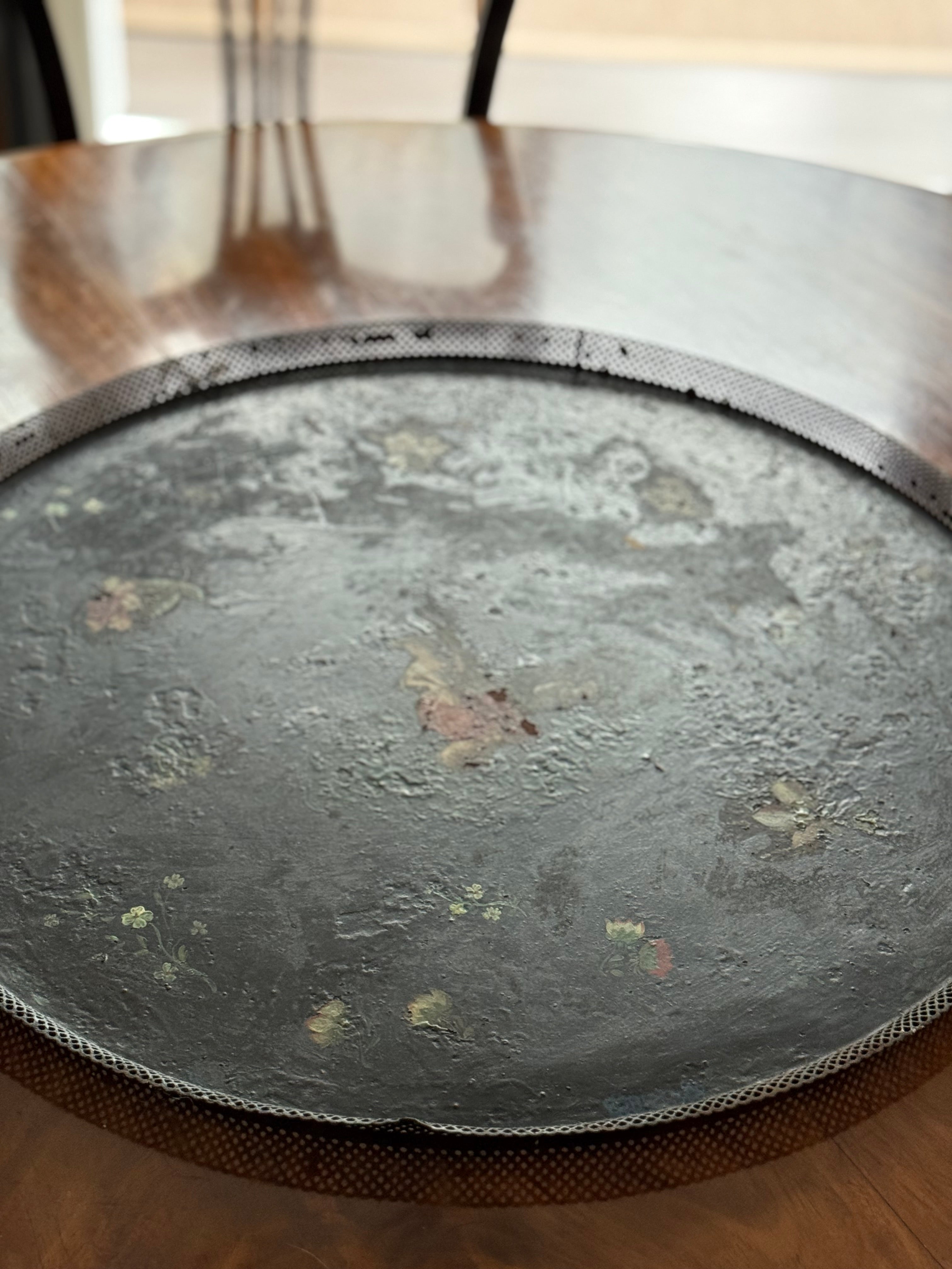 Circa 1810: Georgian Oversized Toleware Tray