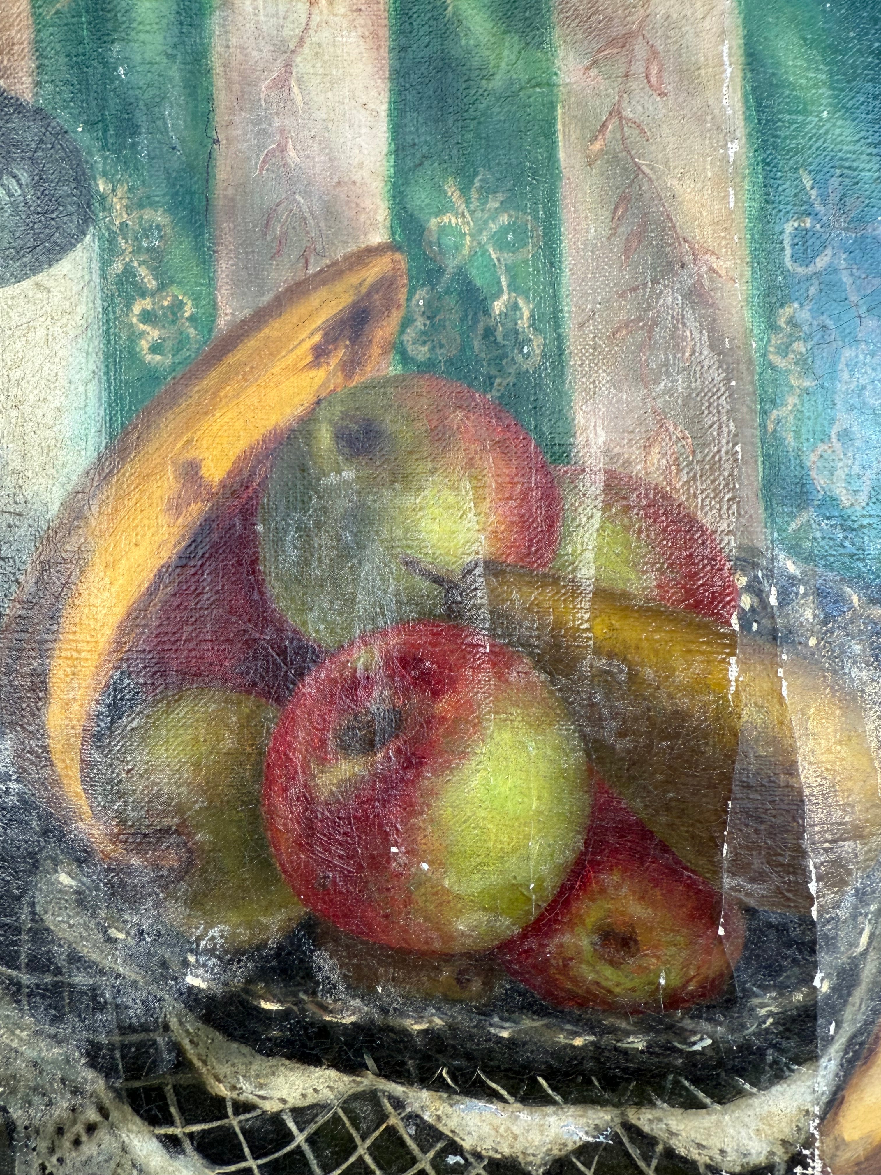 Still Life Oil Painting on Unstretched Canvas