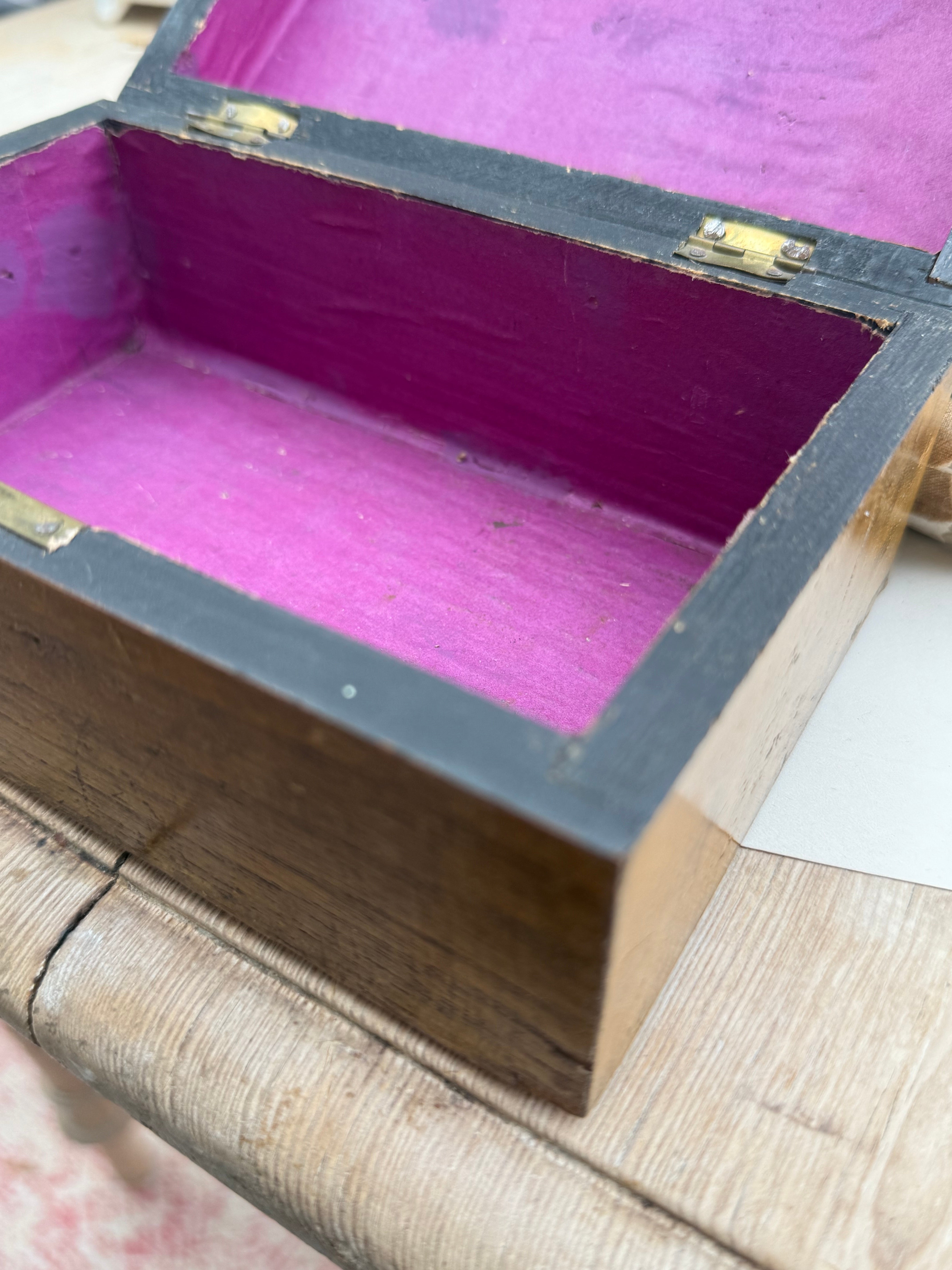 19th Century Handcrafted Sewing Box Circa 1880