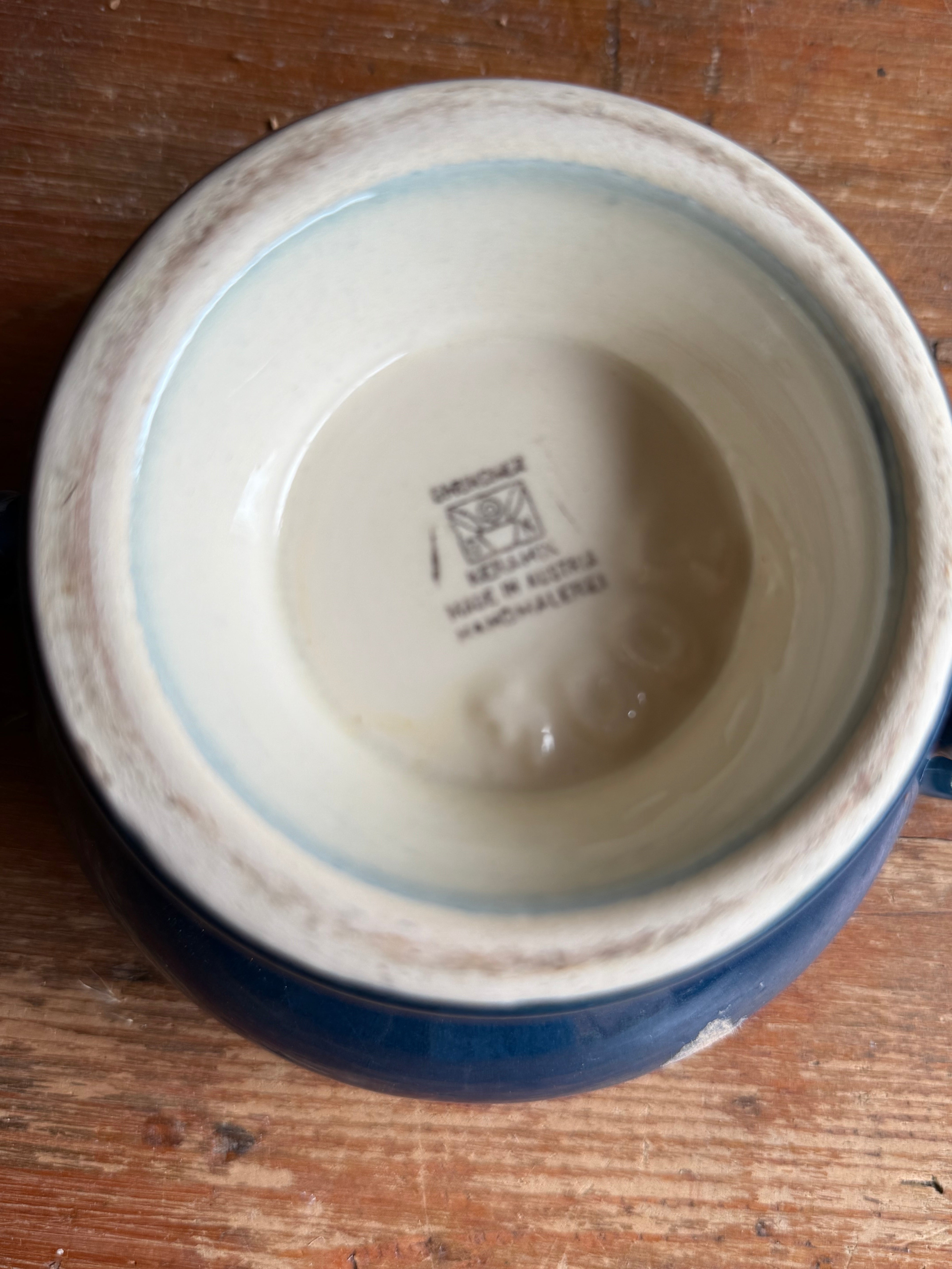 Small Vintage Handpainted Ceramic Tureen