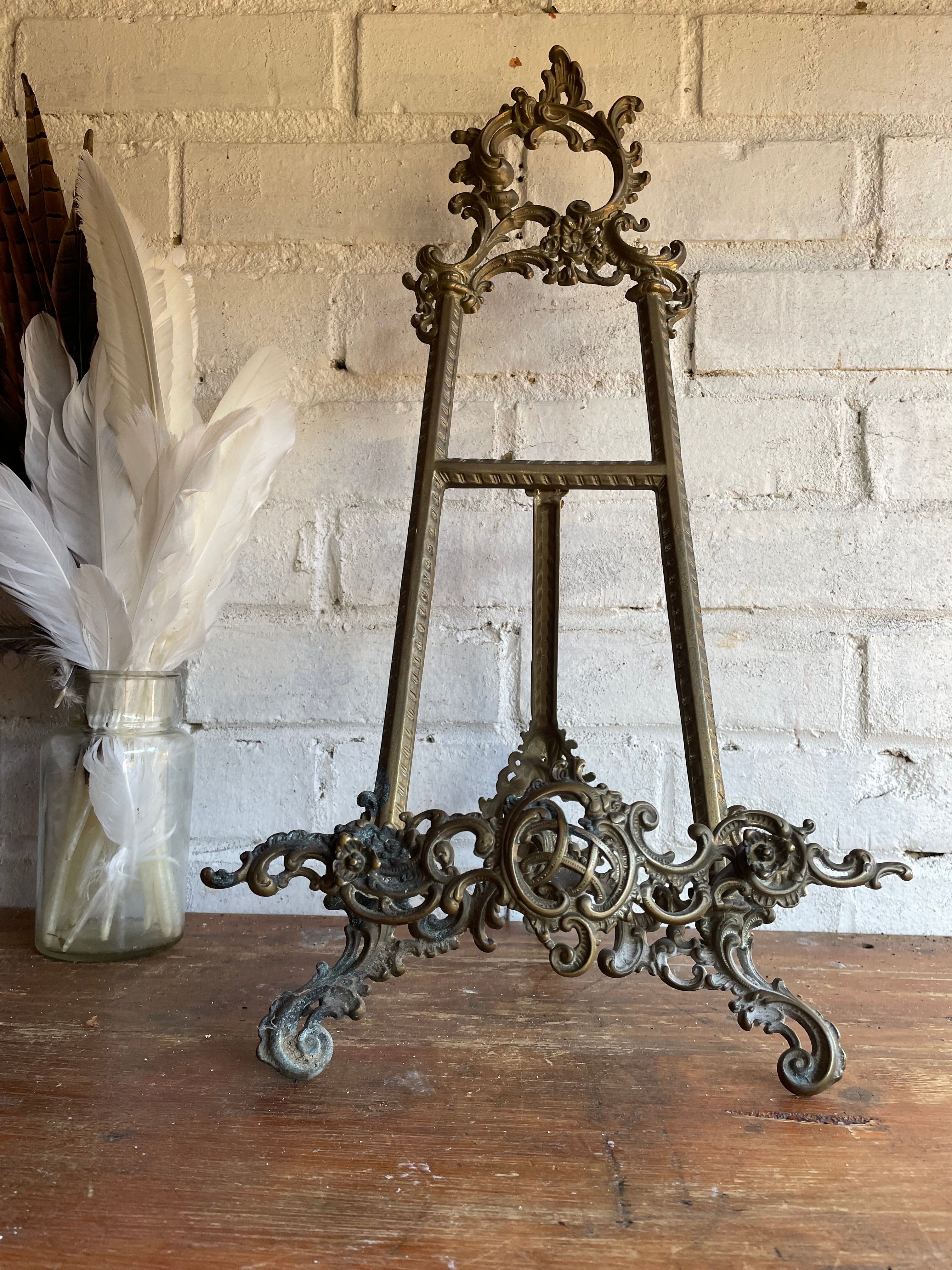 Large Old Gilt Easel