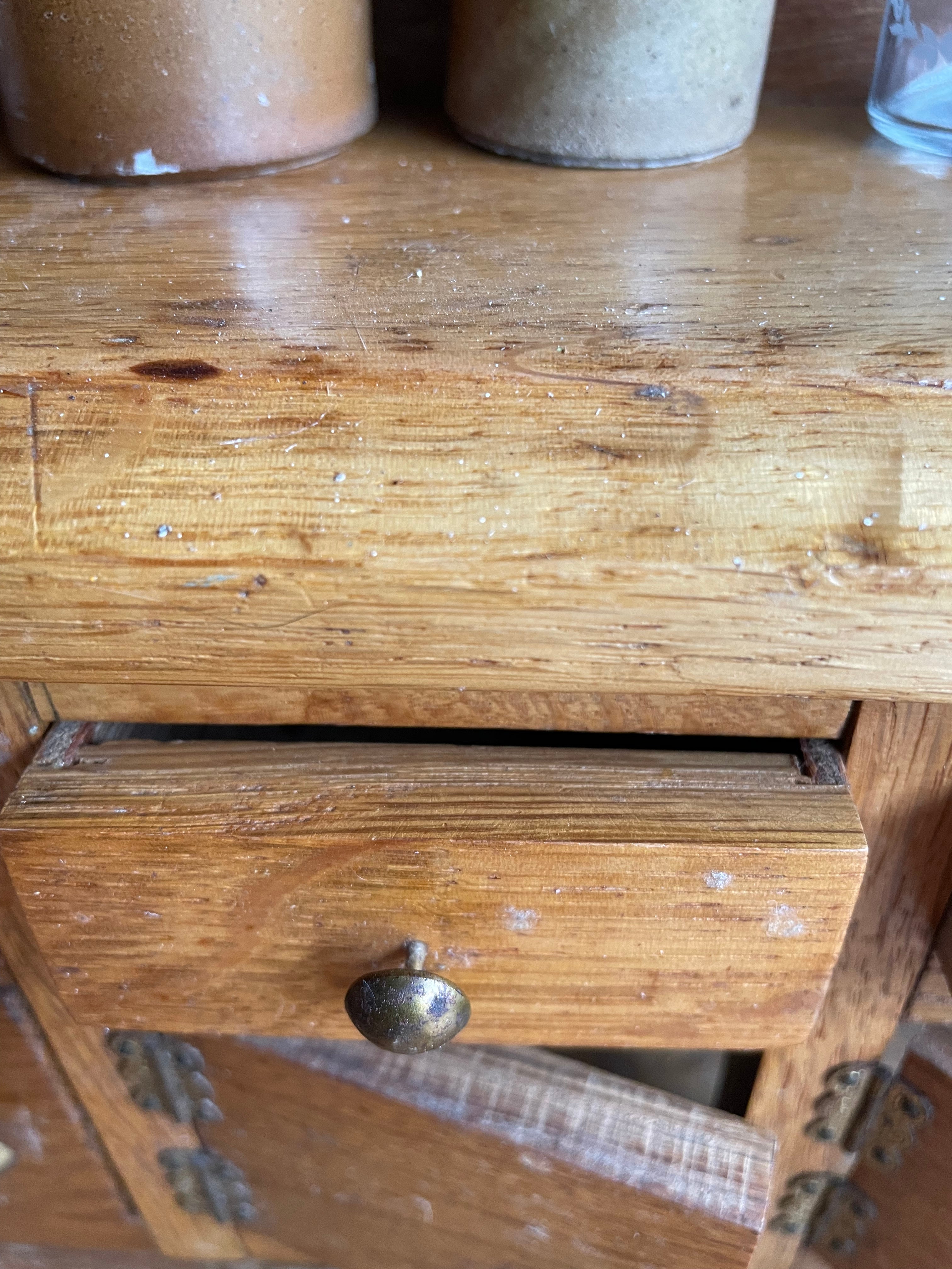 Vintage Miniature Oak Welsh Dresser