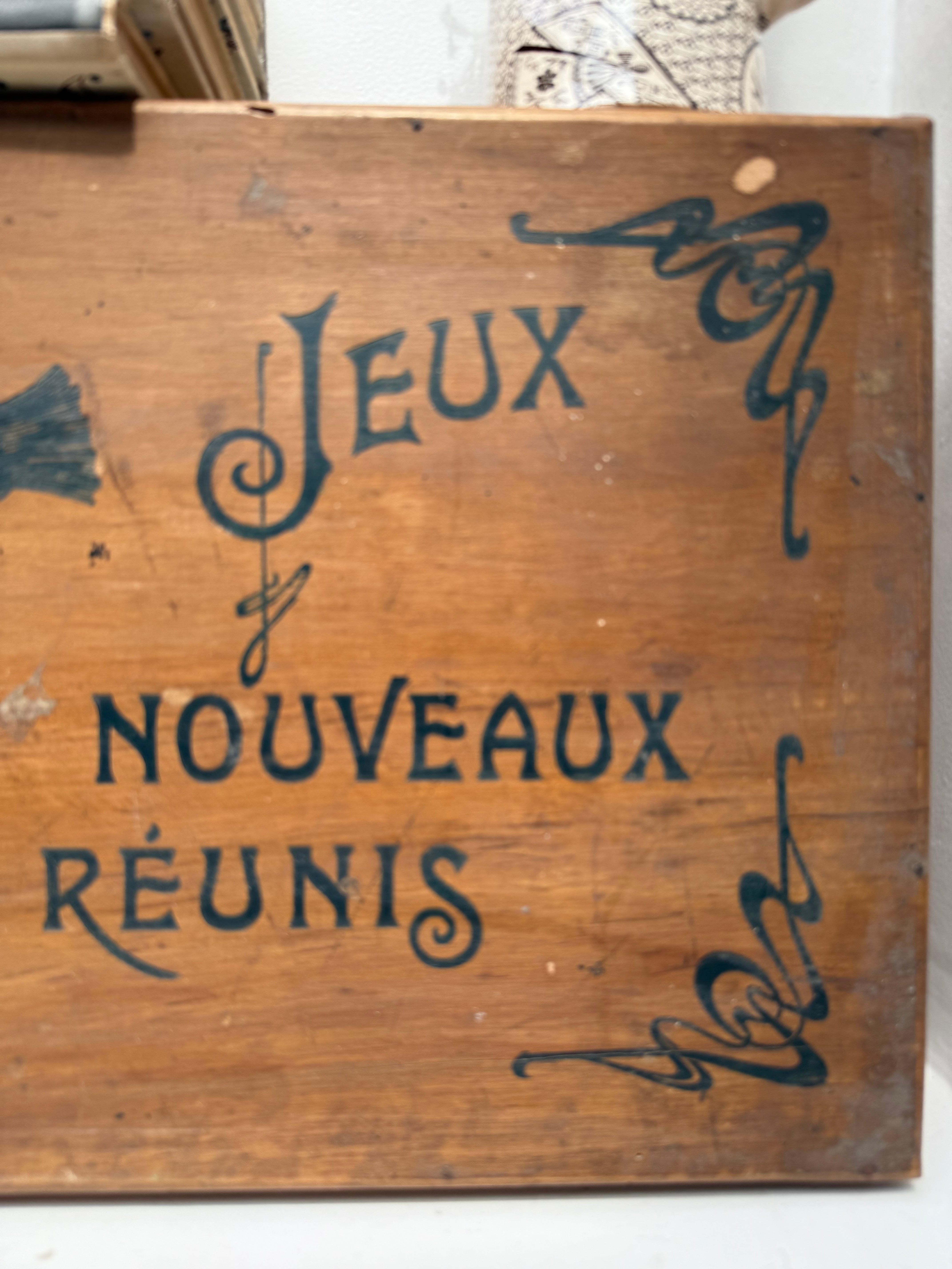 Early 1900s Art Nouveau French Game Box