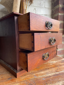 UK only delivery. 1930s American Tabletop Drawers with Brass Handles. Were £100 now £65 at checkout