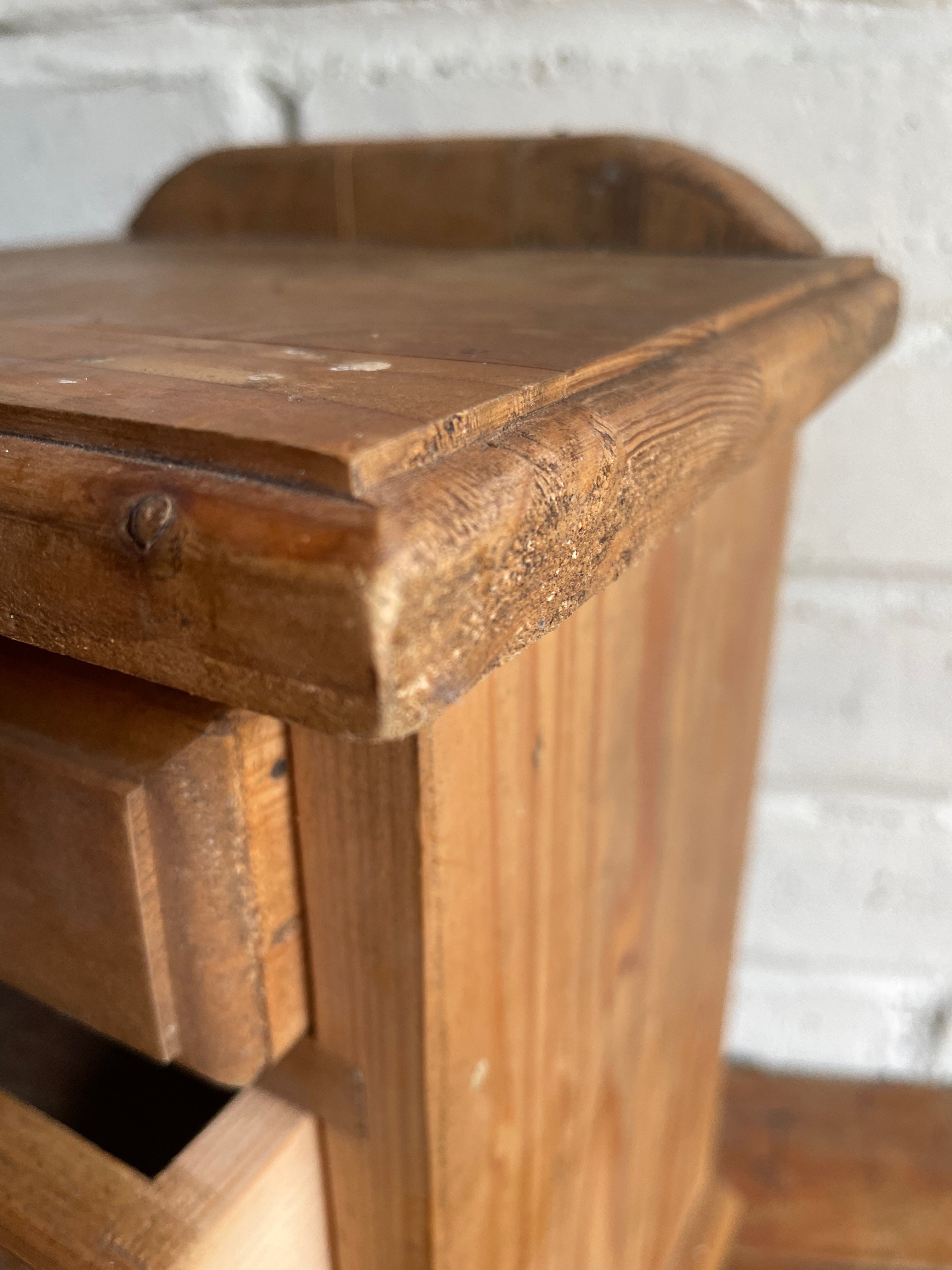 Antique Pine Apprentice Drawers with turned knobs
