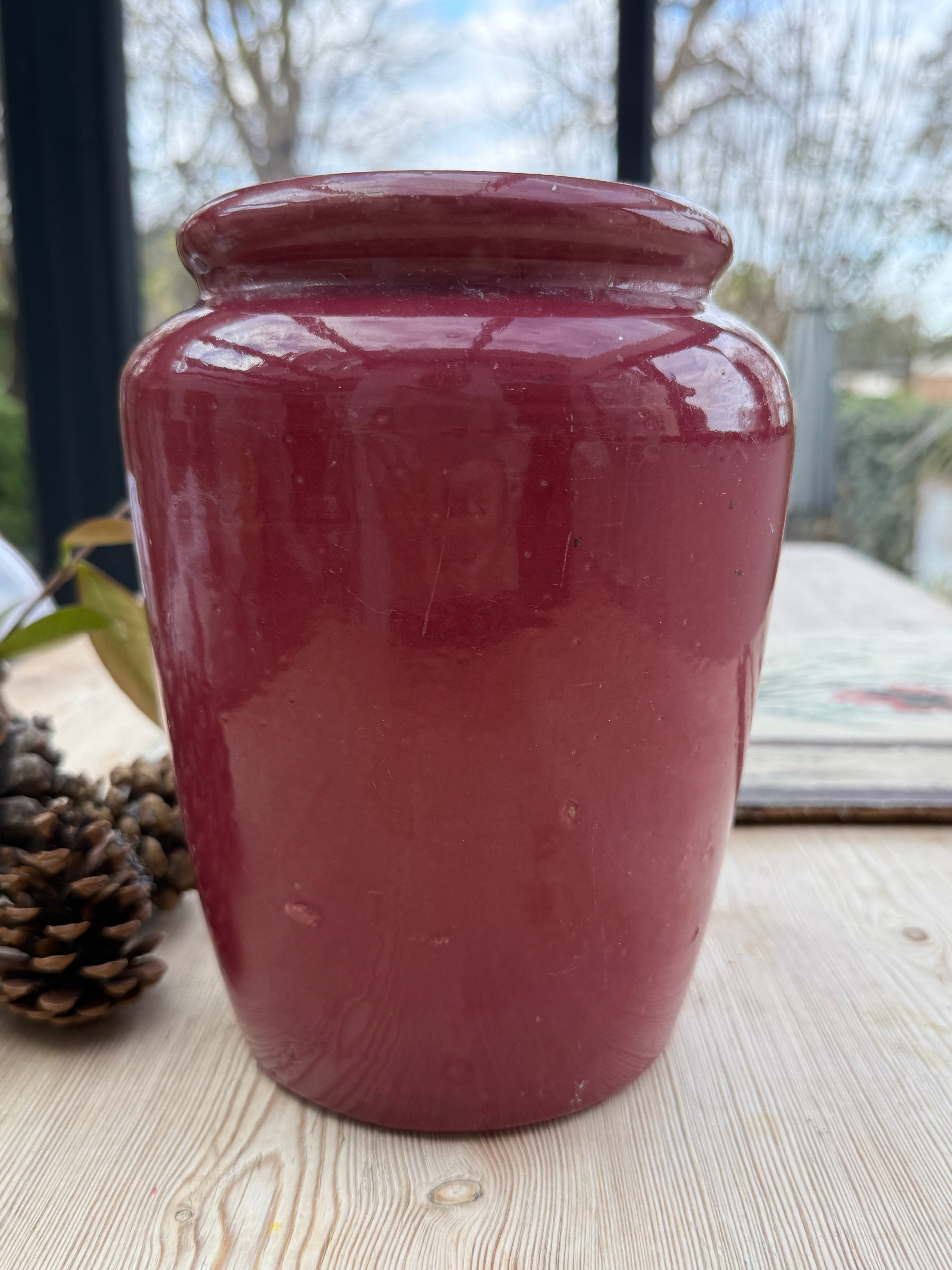 19th Century Victorian Stoneware Storage Pot
