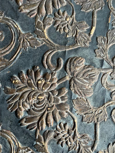 Timeworn Interior Decorators Sample Panel with Victorian Lincrusta Wallcovering