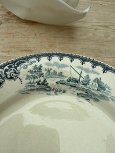 Antique French “Faciences Porcelaines Cristaux” Plate