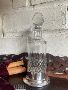 Small Edwardian Perfume Bottle With Silver Plate Holder. Was £30 now £15 at checkout