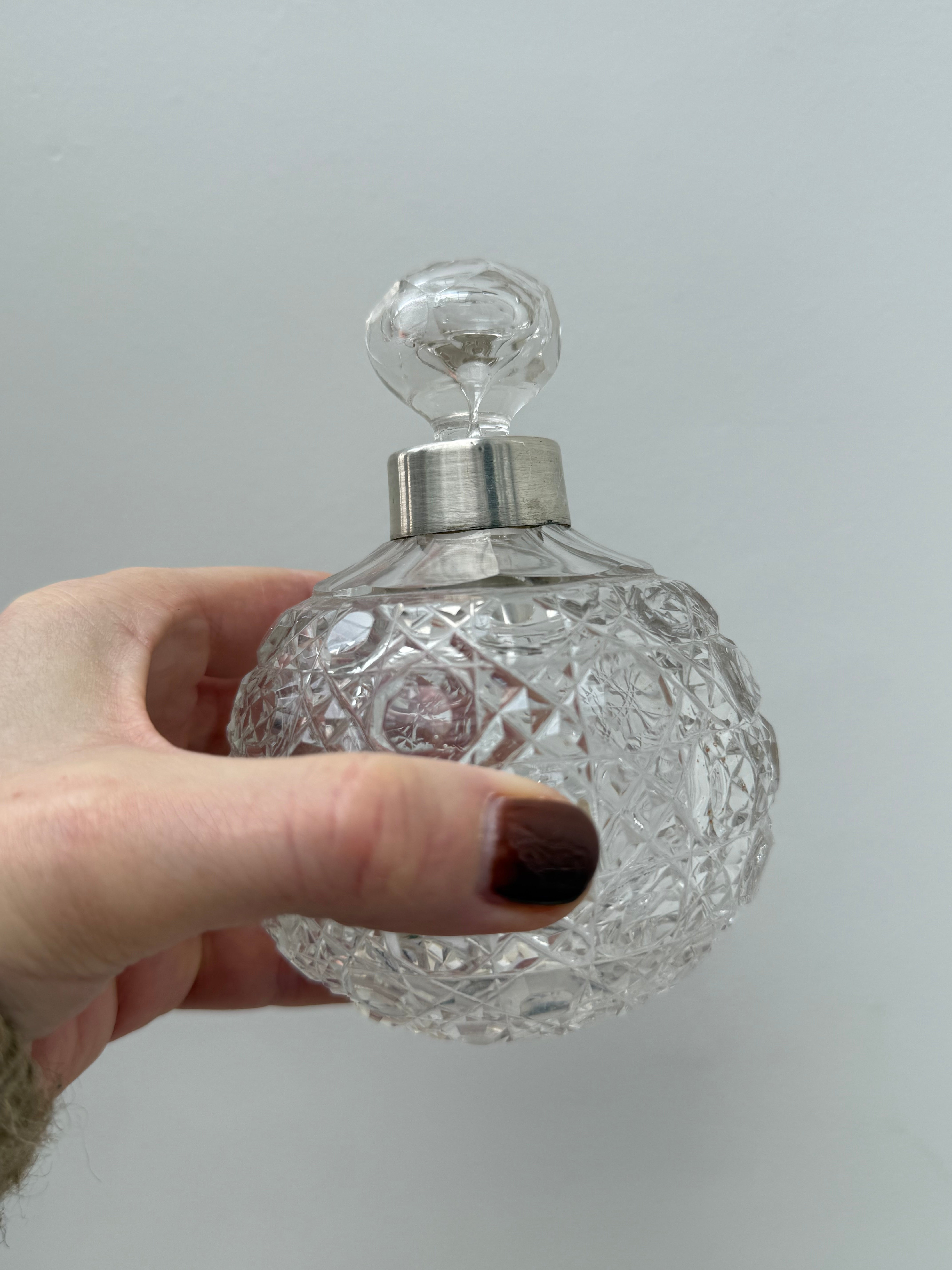 Victorian Cut-Glass Perfume Bottle: Circa 1870