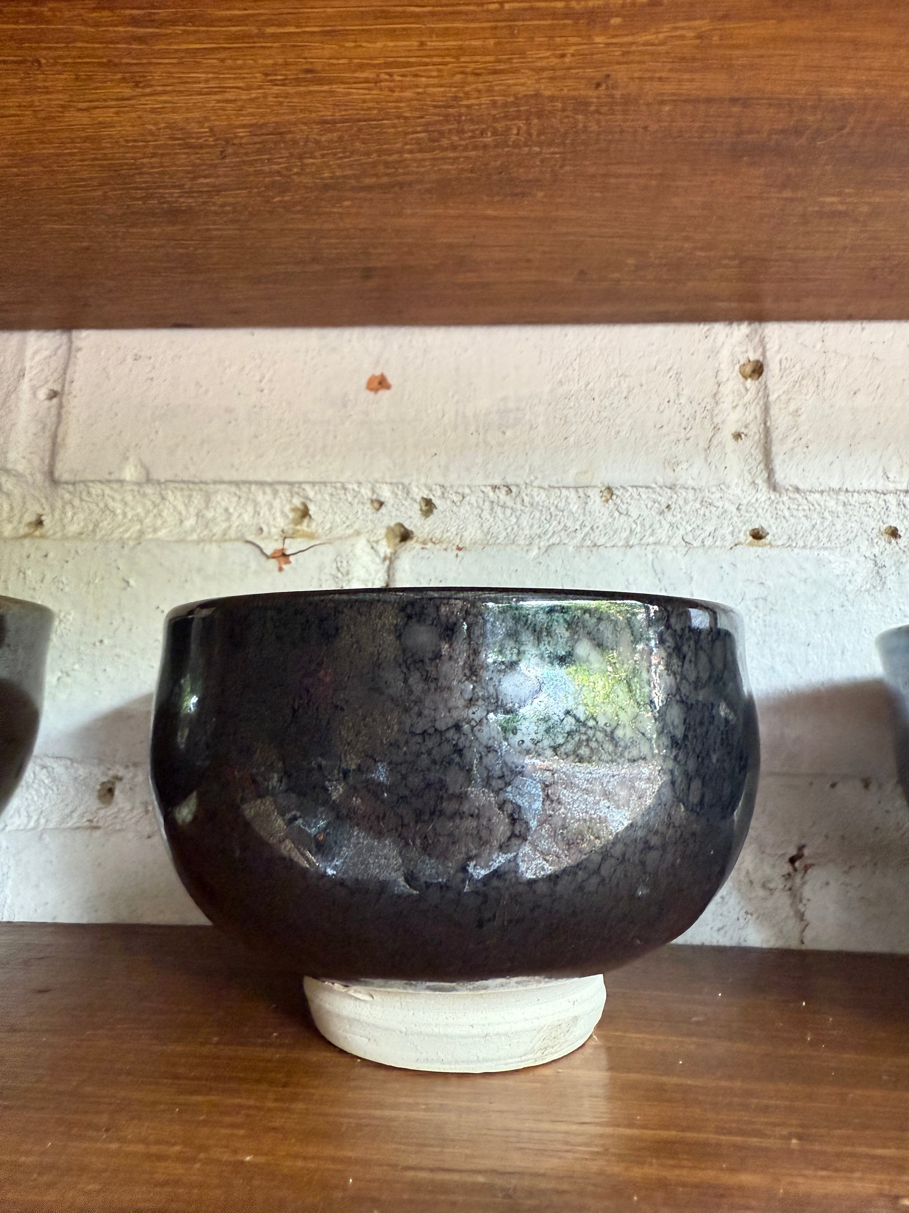 Vintage Japanese Pottery Tea Ceremony Bowls