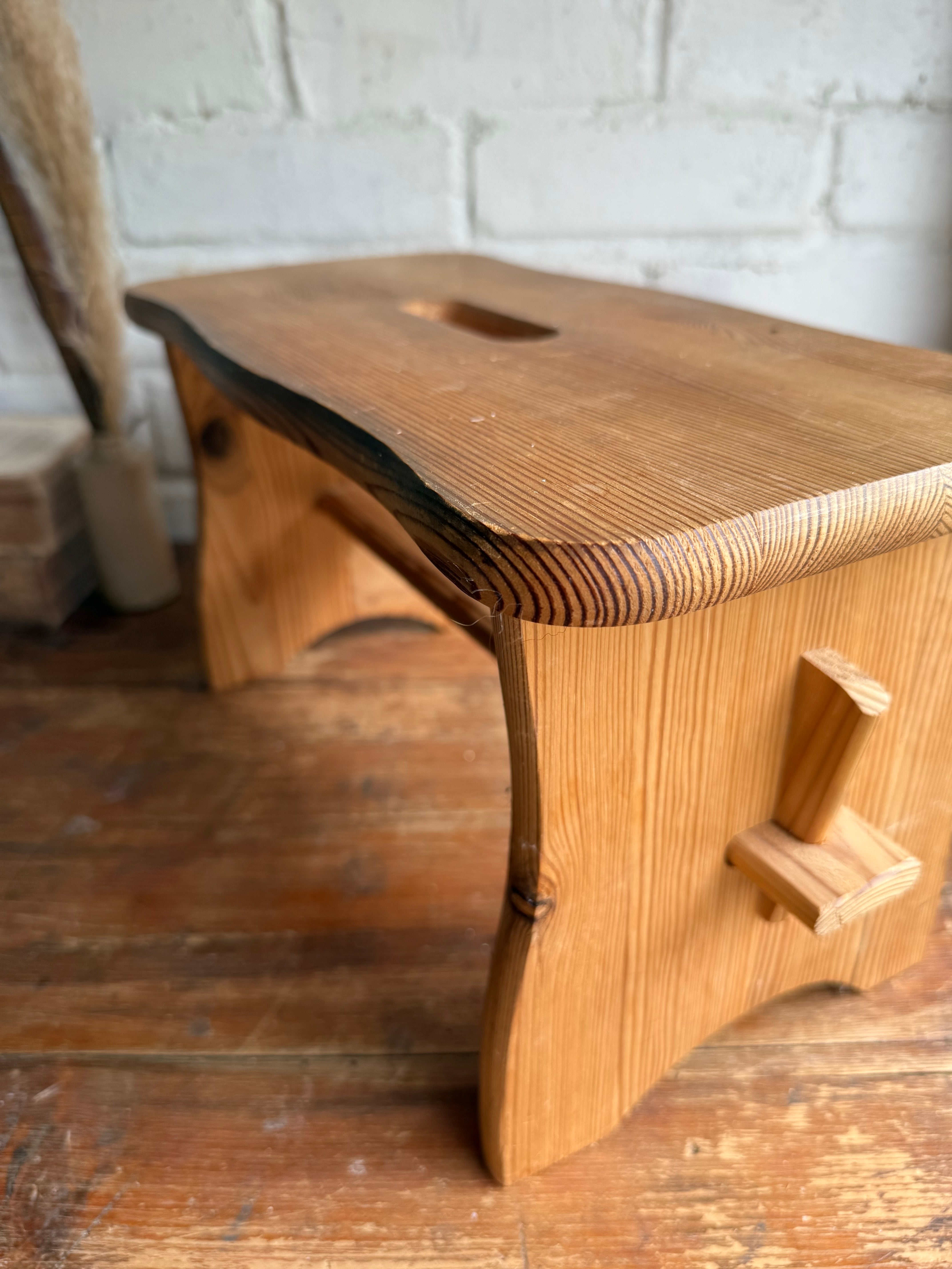 Handcrafted Pine Stool