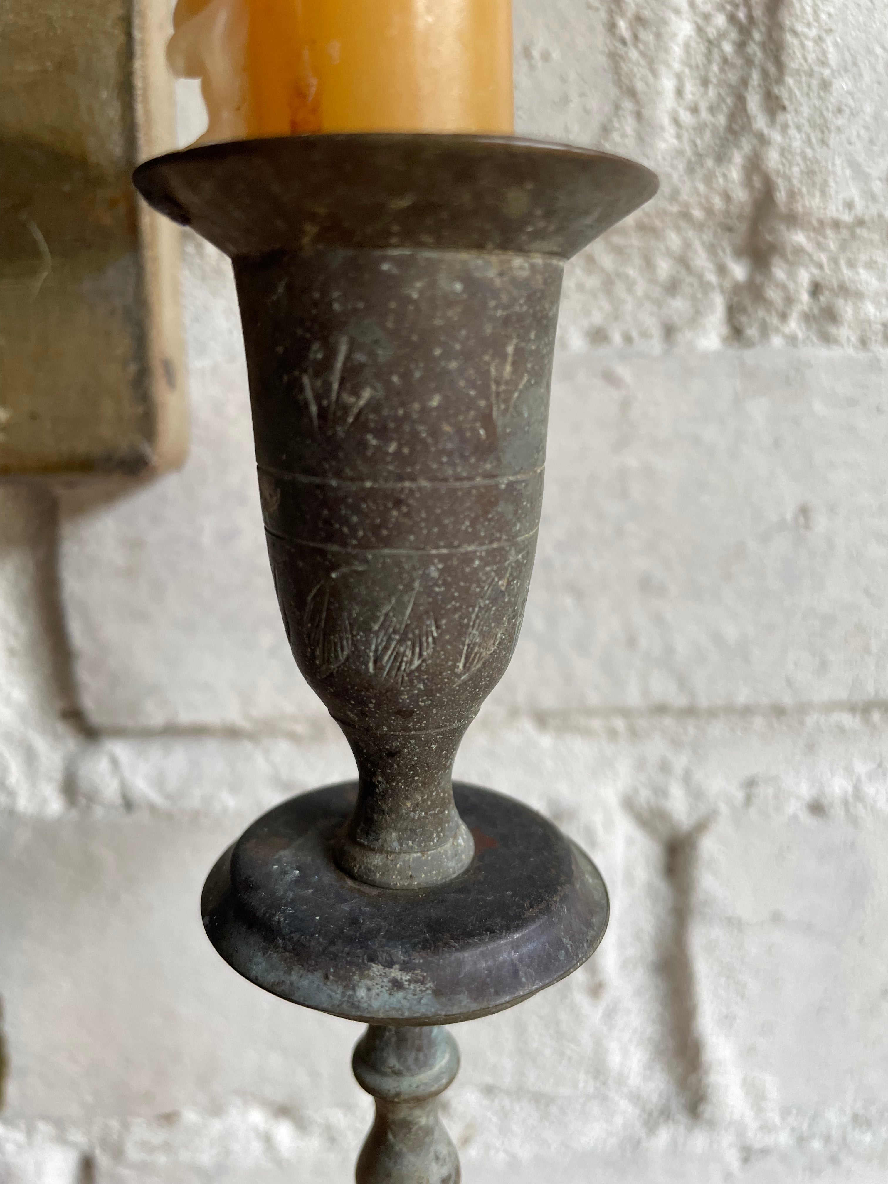 Rustic Iron Candlestick