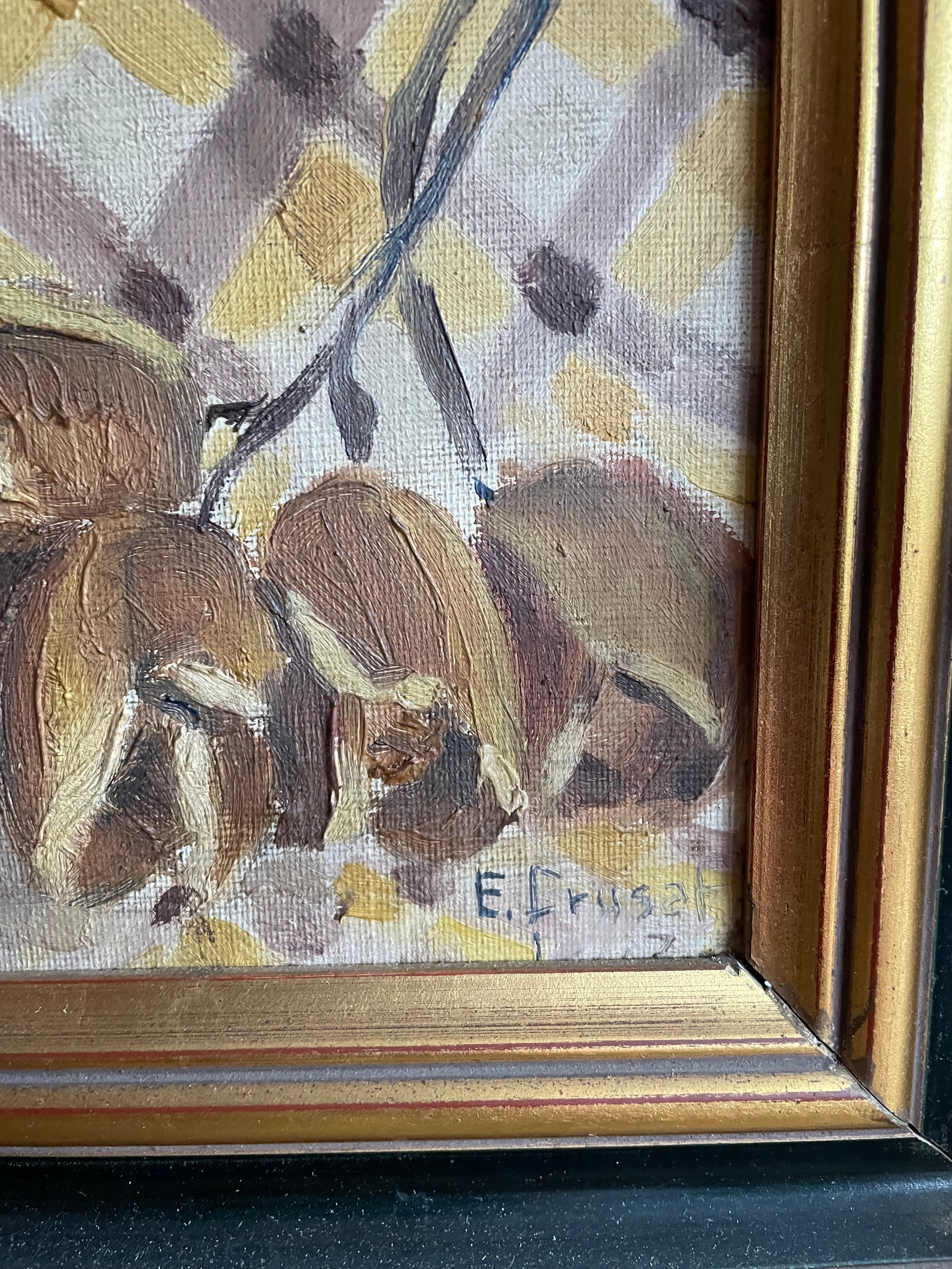 Large Still-Life with Gingham Tablecloth signed and dated 1927