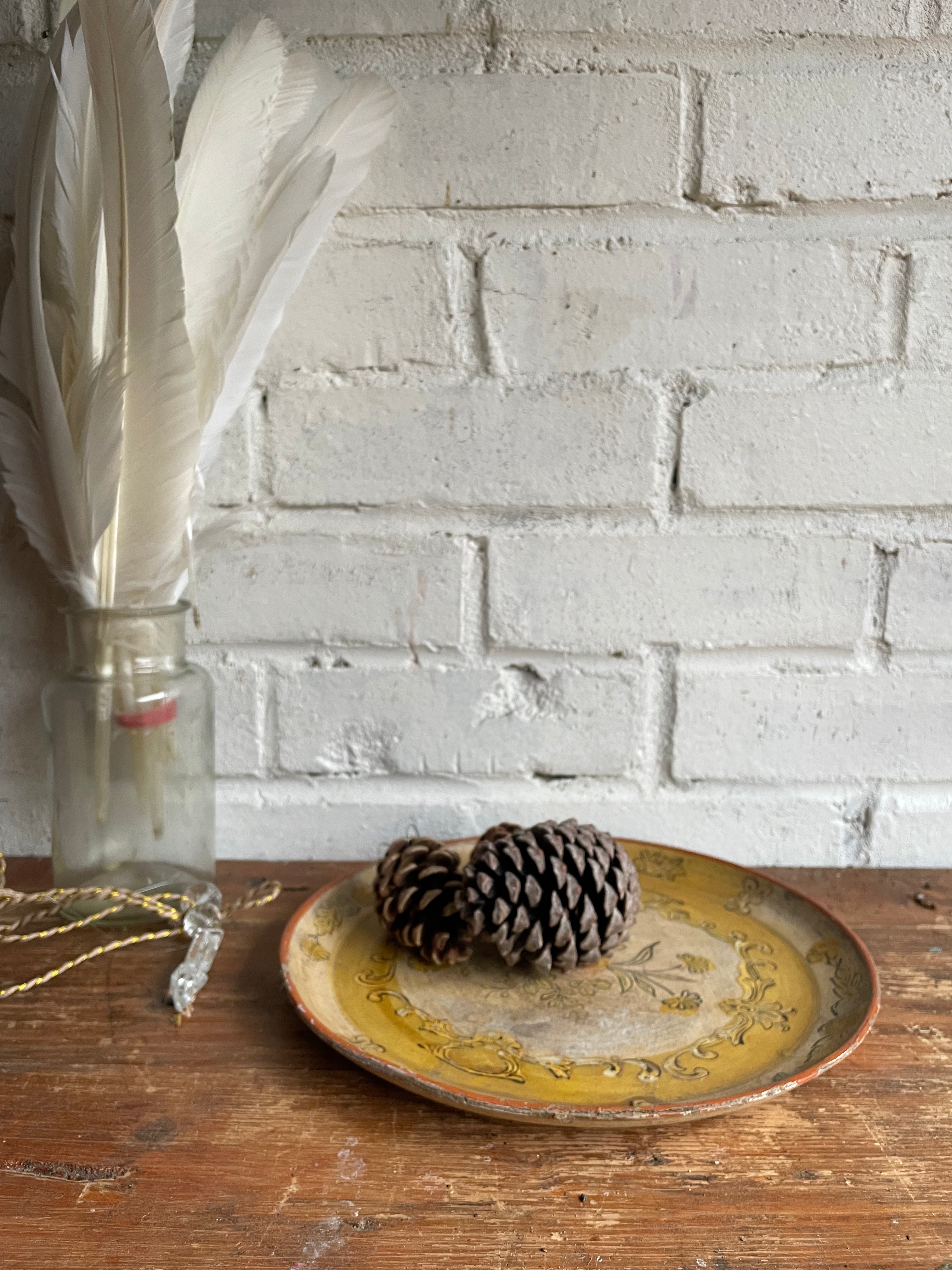 Hand-Painted Wood Tray