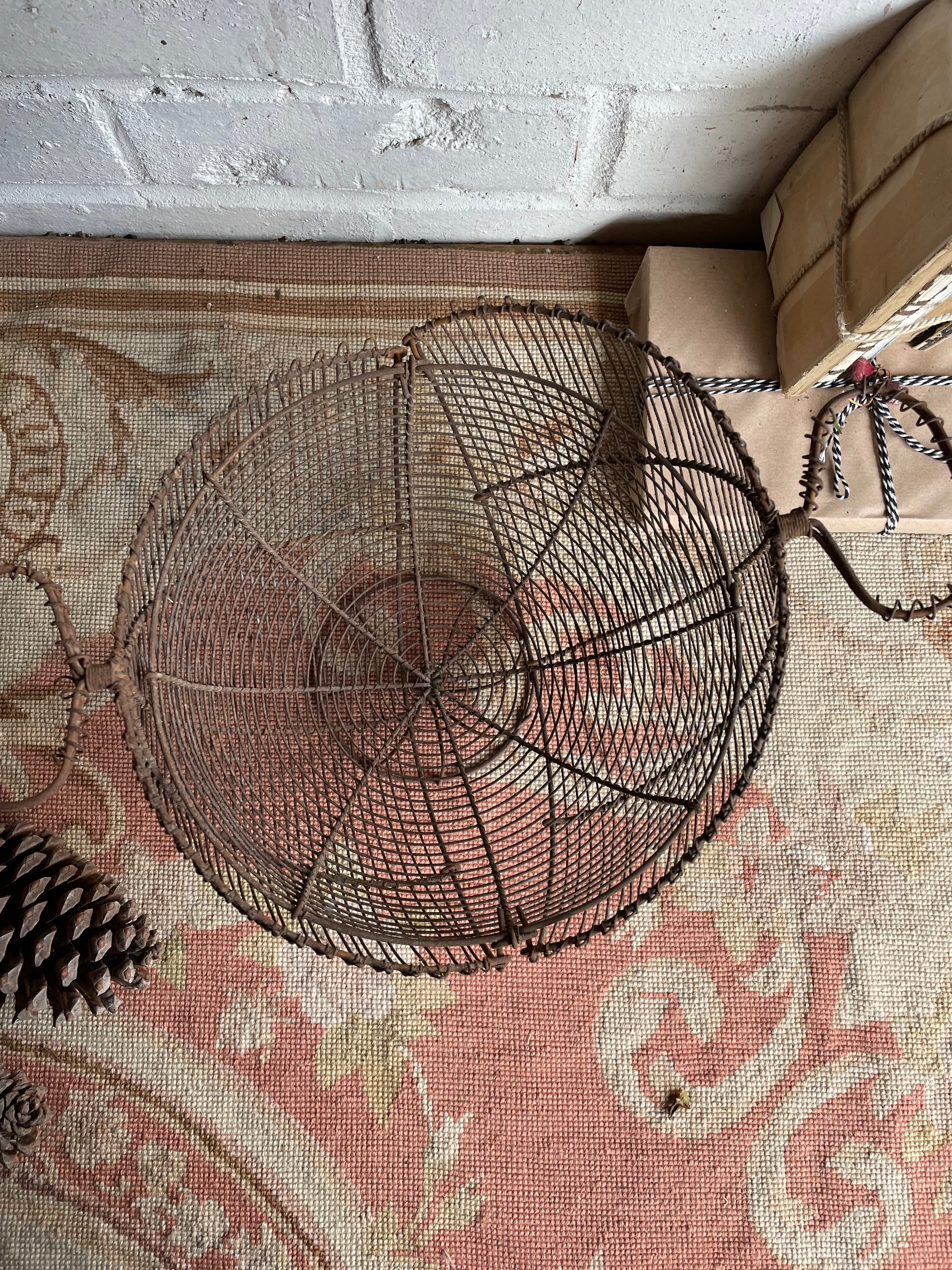 French Vintage Wire Egg Basket