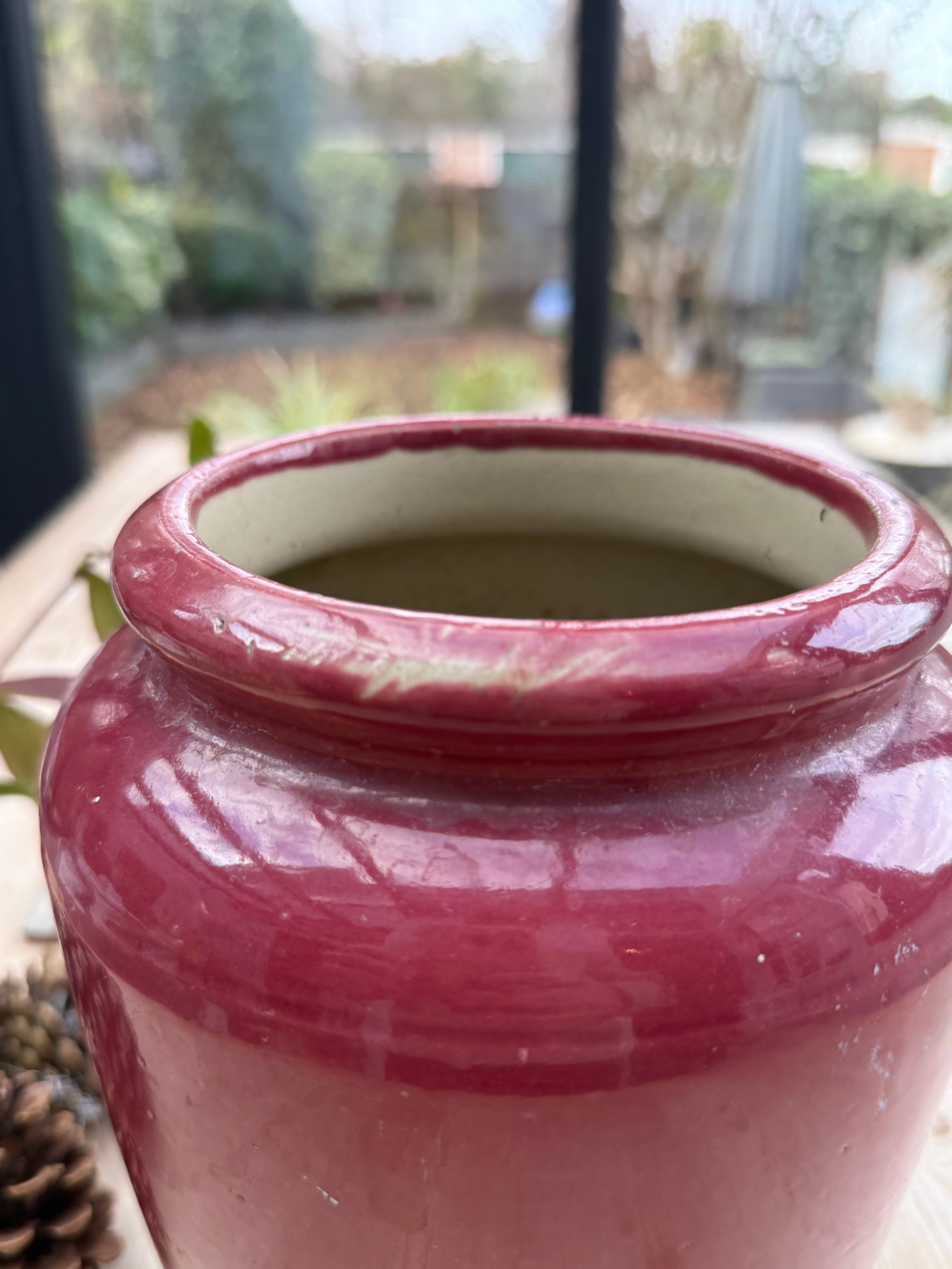 19th Century Victorian Stoneware Storage Pot