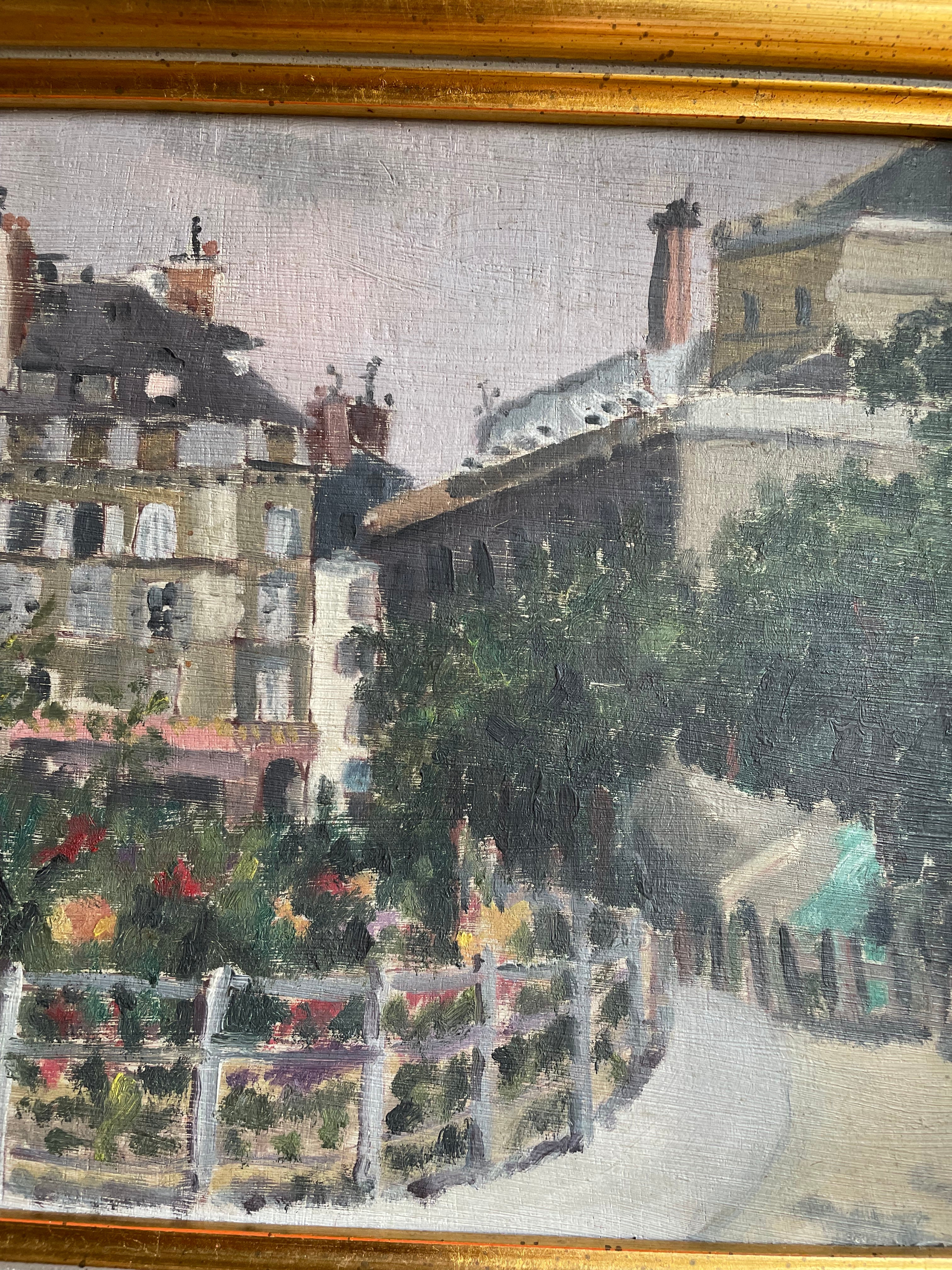 A French Garden in Bloom: Oil on Board: Was £90 now £63 at checkout