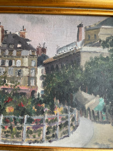 A French Garden in Bloom: Oil on Board: Was £90 now £63 at checkout
