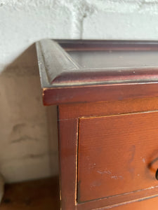 Vintage Miniature Lined Drawers with Metal Handles