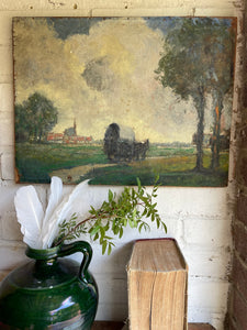 Vintage Landscape Painting on a Textured Surface. Was £70 now £45.50 at checkout