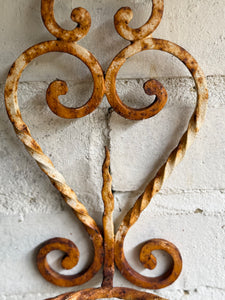 Rustic French Iron Plant Holder with Antique Resin Pot 2